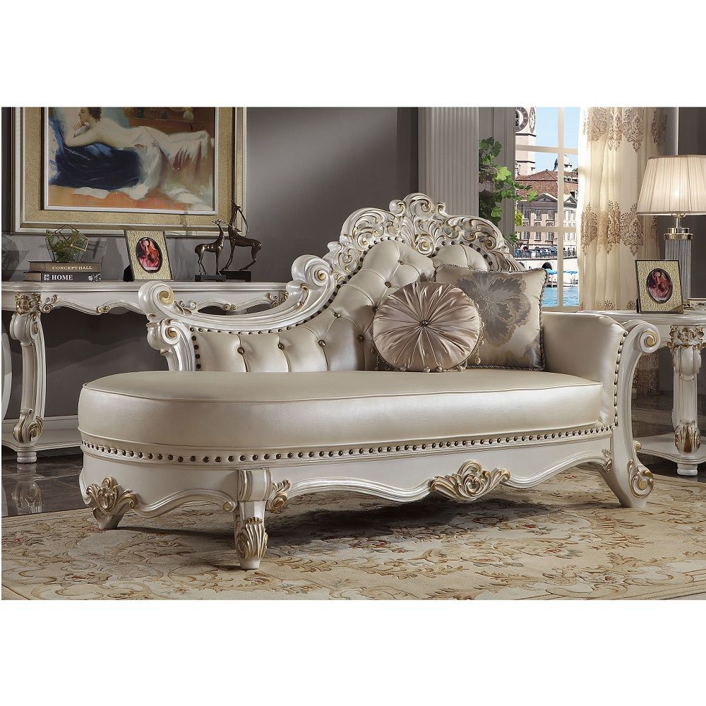 ACME Create an elegant, traditional design in your room with the Vendome Chaise. | Meri Furniture