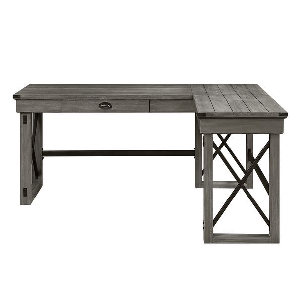 ACME Corner Writing Desk Orientation: "L" Shape Left Top Storage: 1 DrawerSlatted BaseFull Extension Drawer GlideSide Metal Drawer GlideFelt Lined Drawer | Meri Furniture