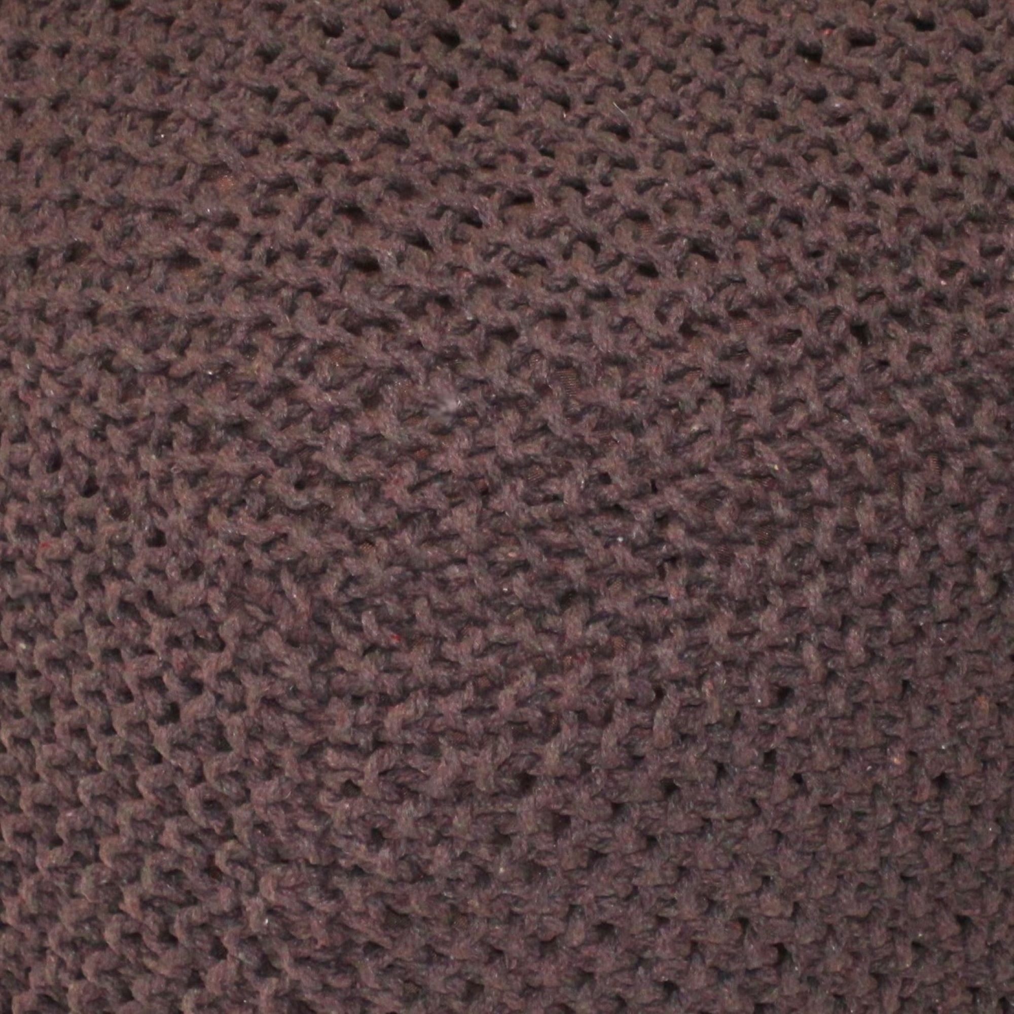 Semi Rounded Pouf, Cable Knitted, Perfect Seating