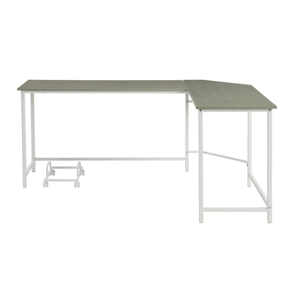 ACME Dazenus - Desk - Gray & White Finish - 30" | Meri Furniture