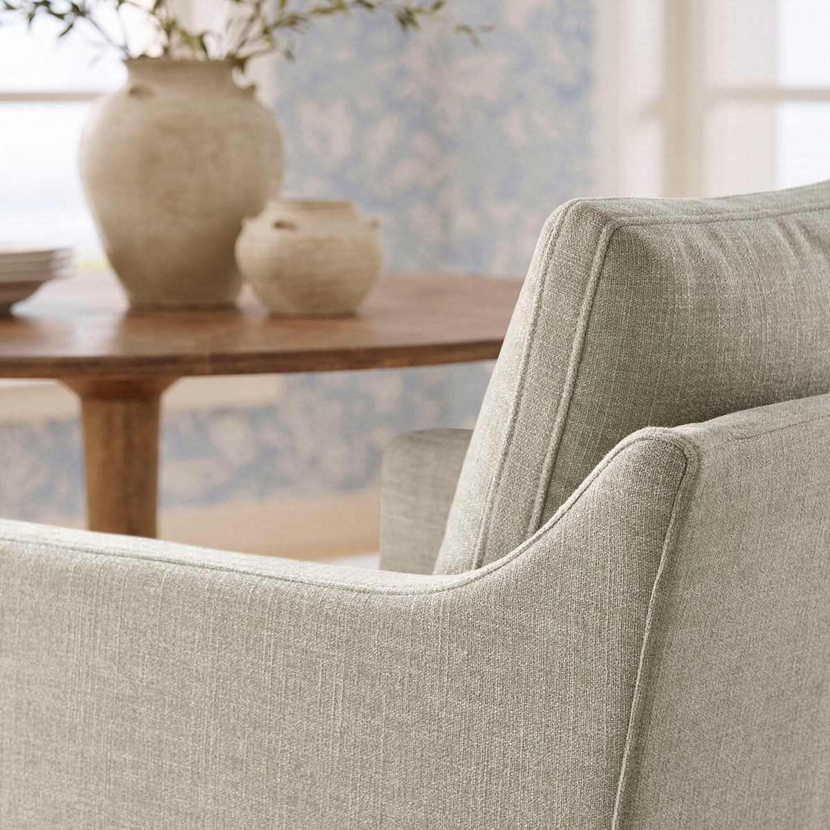 Serene Slipcovered Performance Fabric Dining Armchair by Modway