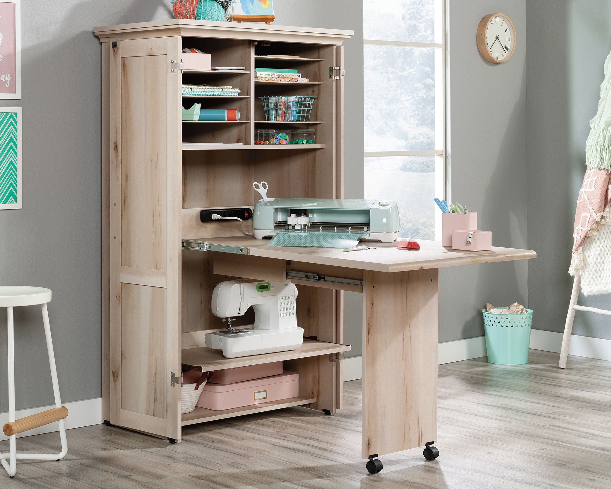 Craft & Sewing Armoire in Pacific Maple