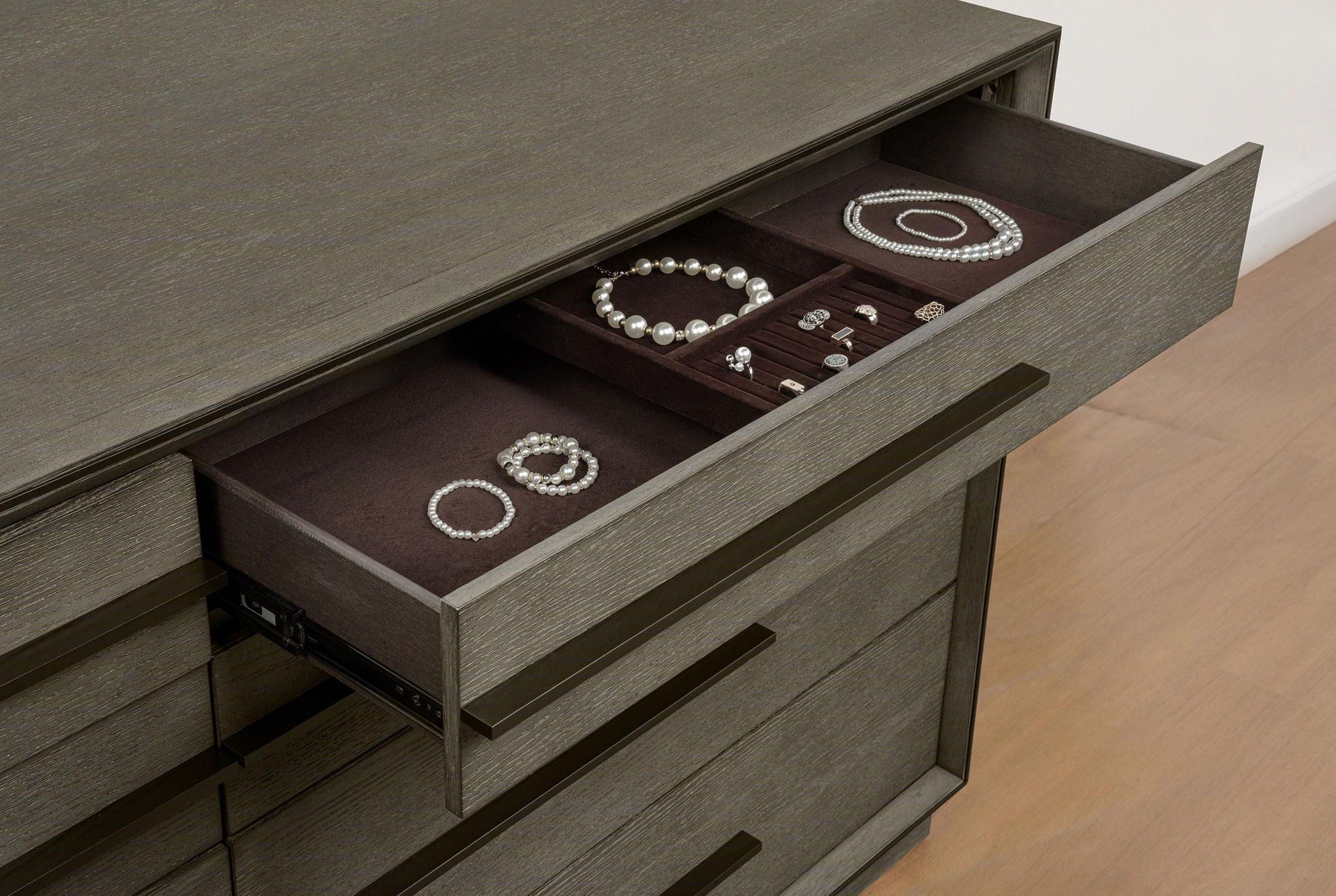 Durango 8-drawer Dresser and Mirror Taupe Oak