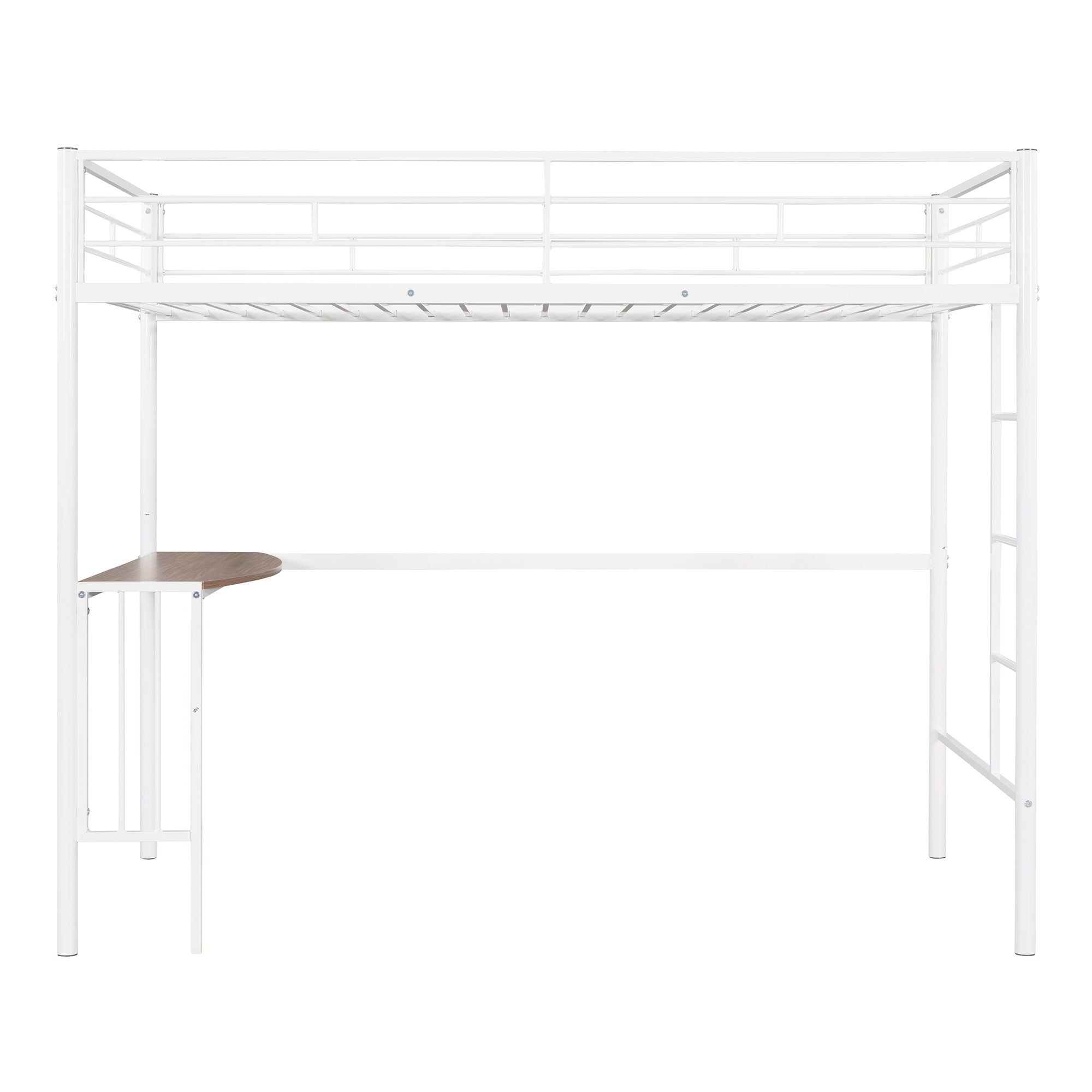 Bunk Bed With Desk, Ladder And Quality Slats For Bedroom