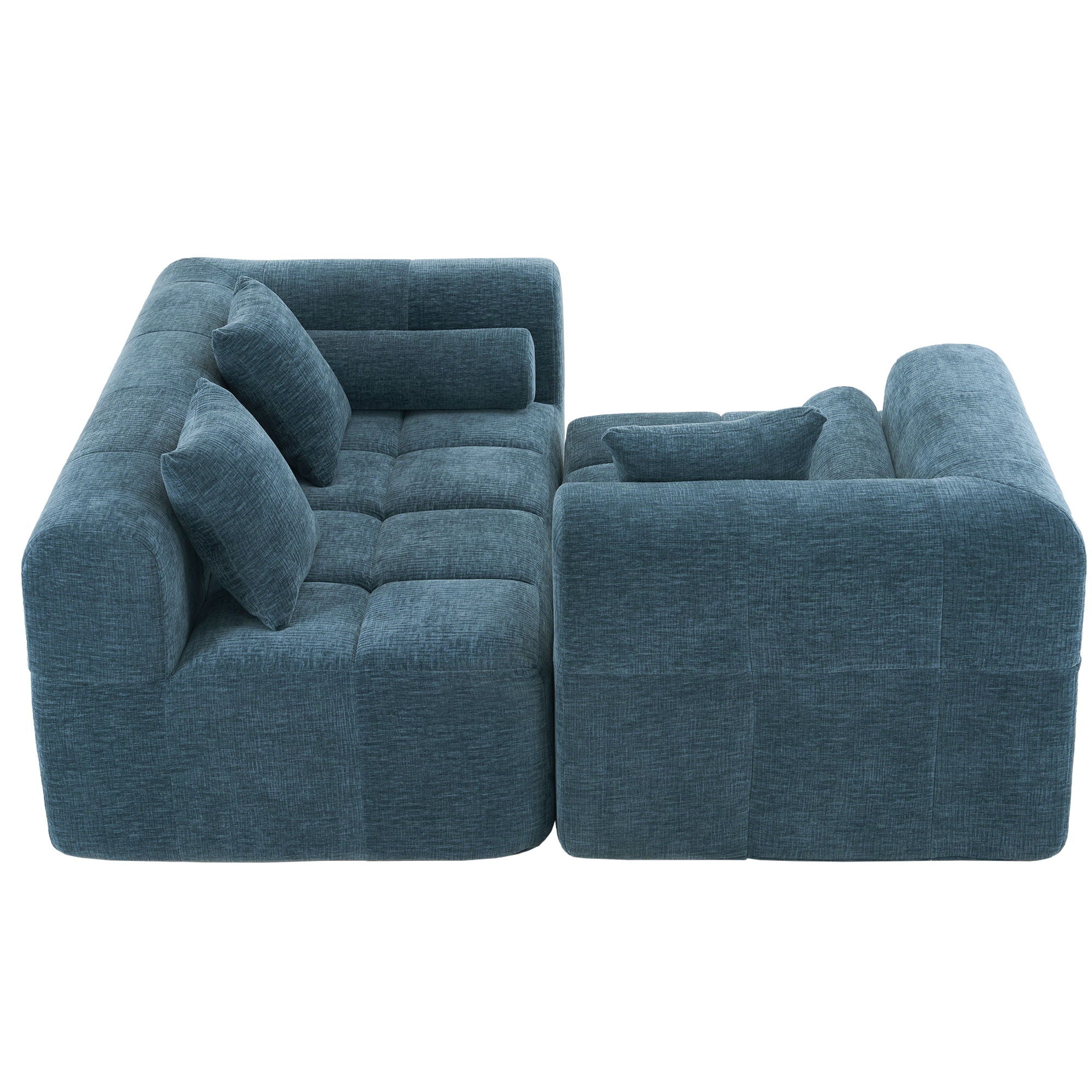 Sectional Free Combined Sofa With 2 Side Pockets