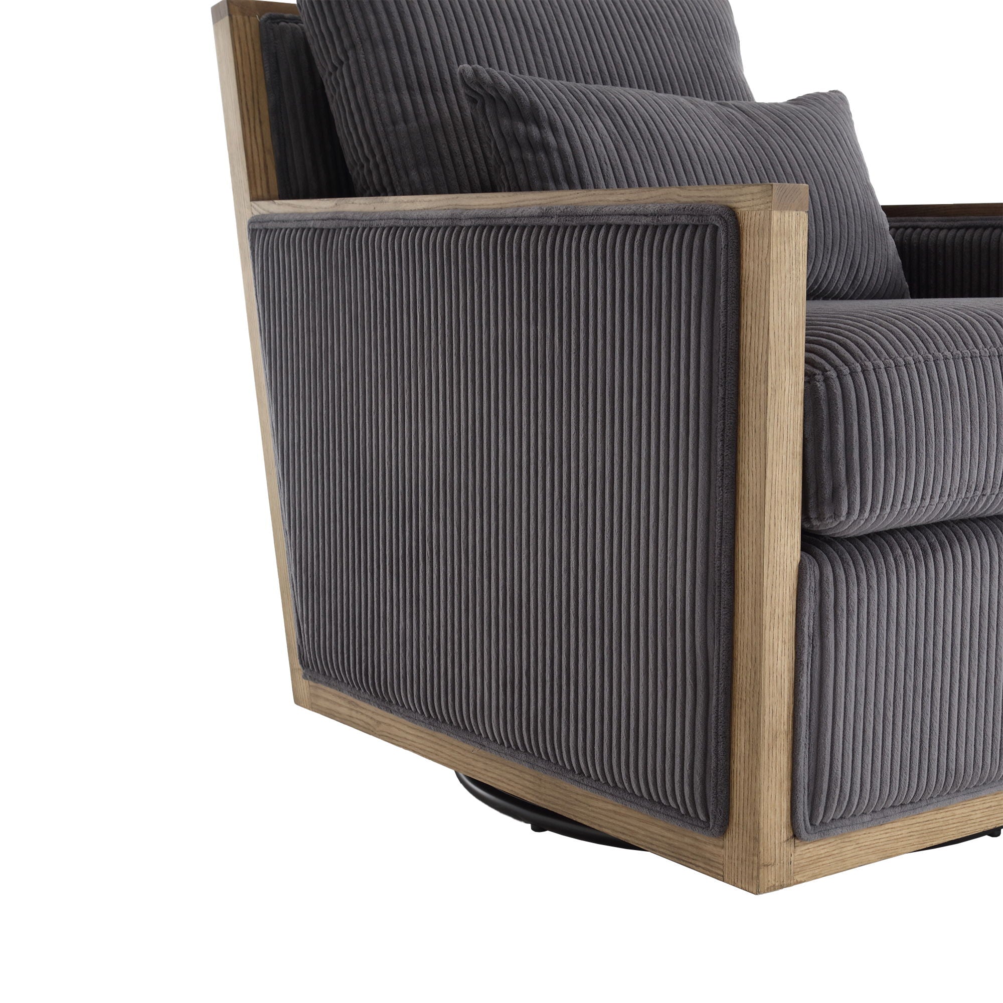 Comfy Accent Barrel Chair, 360 Degree Swivel