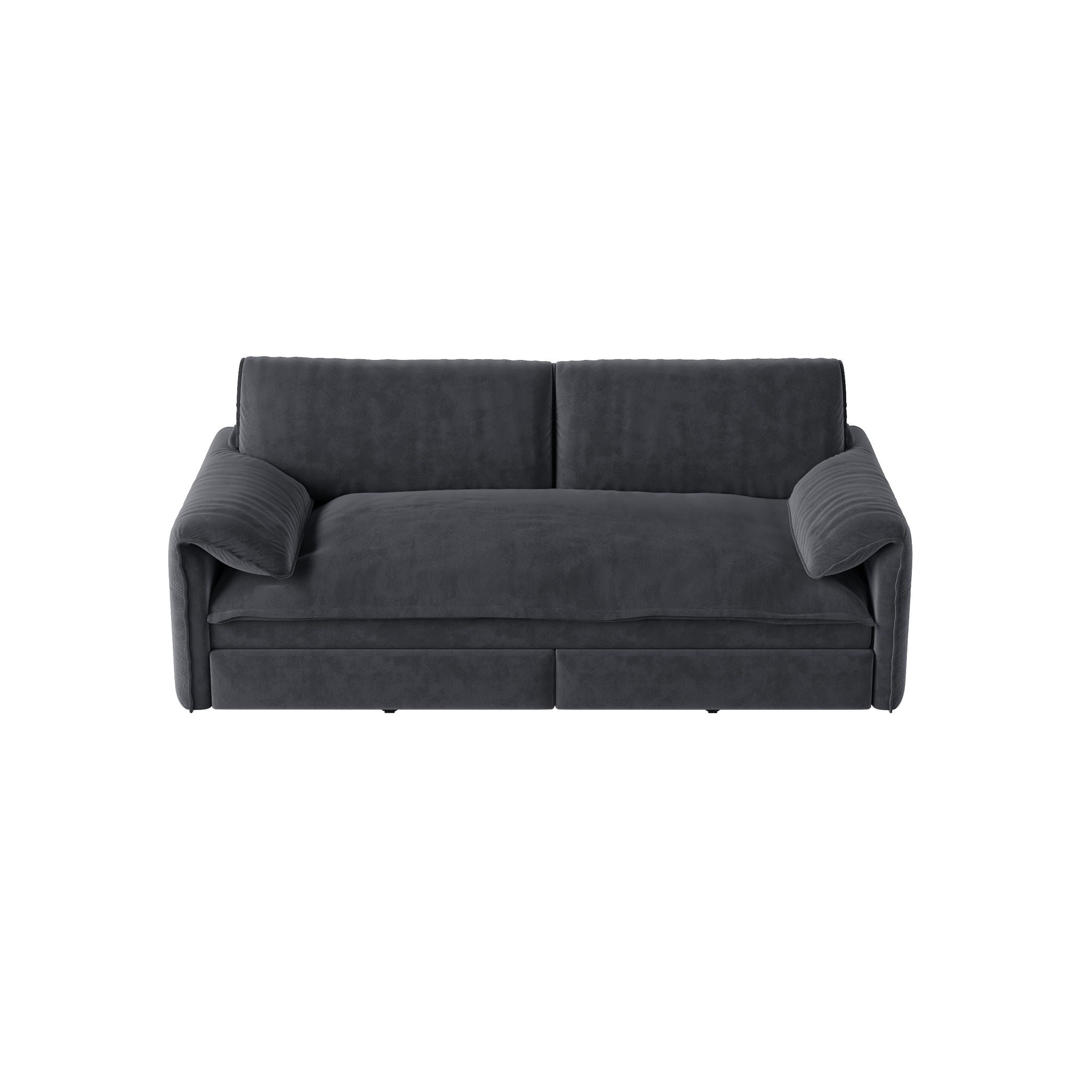 Pull Out 3 In 1 Convertible Sleeper Sofa With Side Storage, Multi Functional
