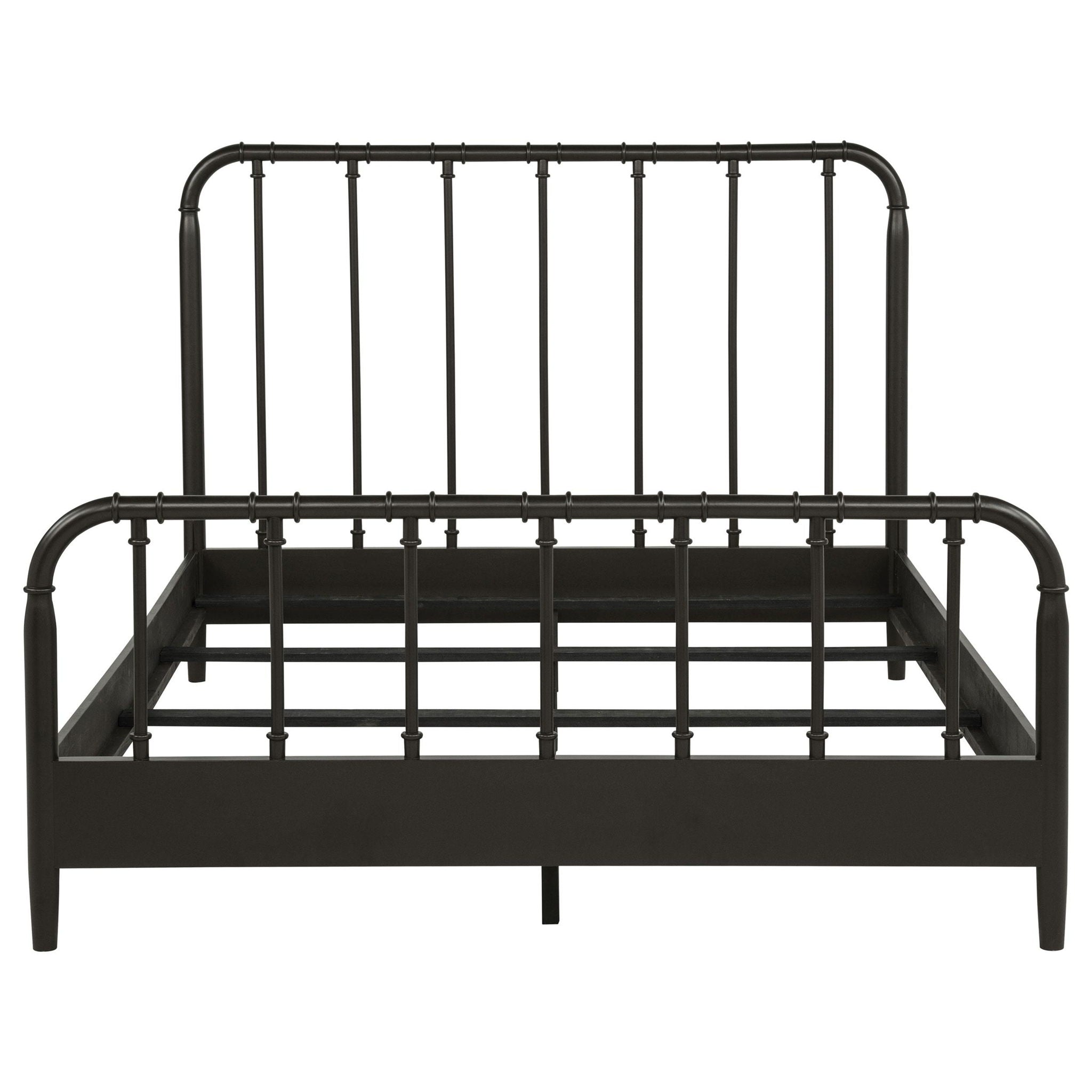 Rocco All Wood Water Pipe Open Frame Queen Bed Dark Bronze