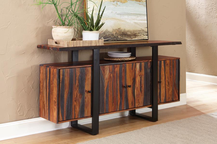 Coaster Fine Furniture Ditman - 4 Door Solid Wood Sideboard Buffet - Gray Sheesham | Meri Furniture