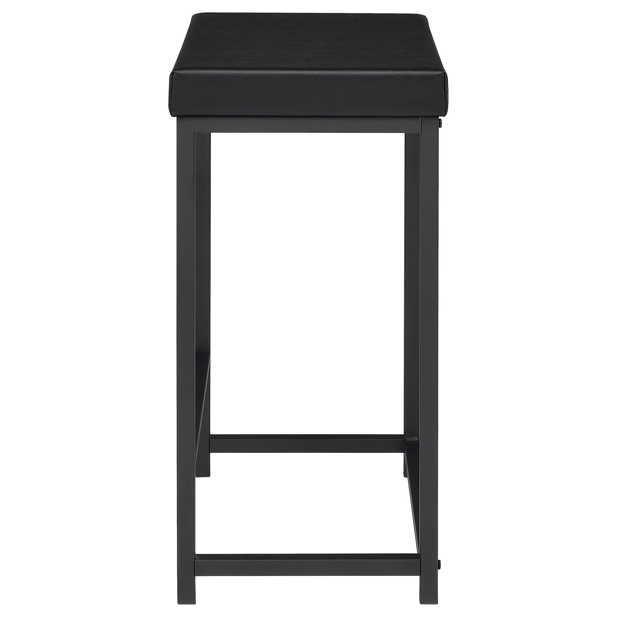 Klekner - 4 Piece Counter Height Table Set With Nesting Tables And Backless Stools - Charcoal