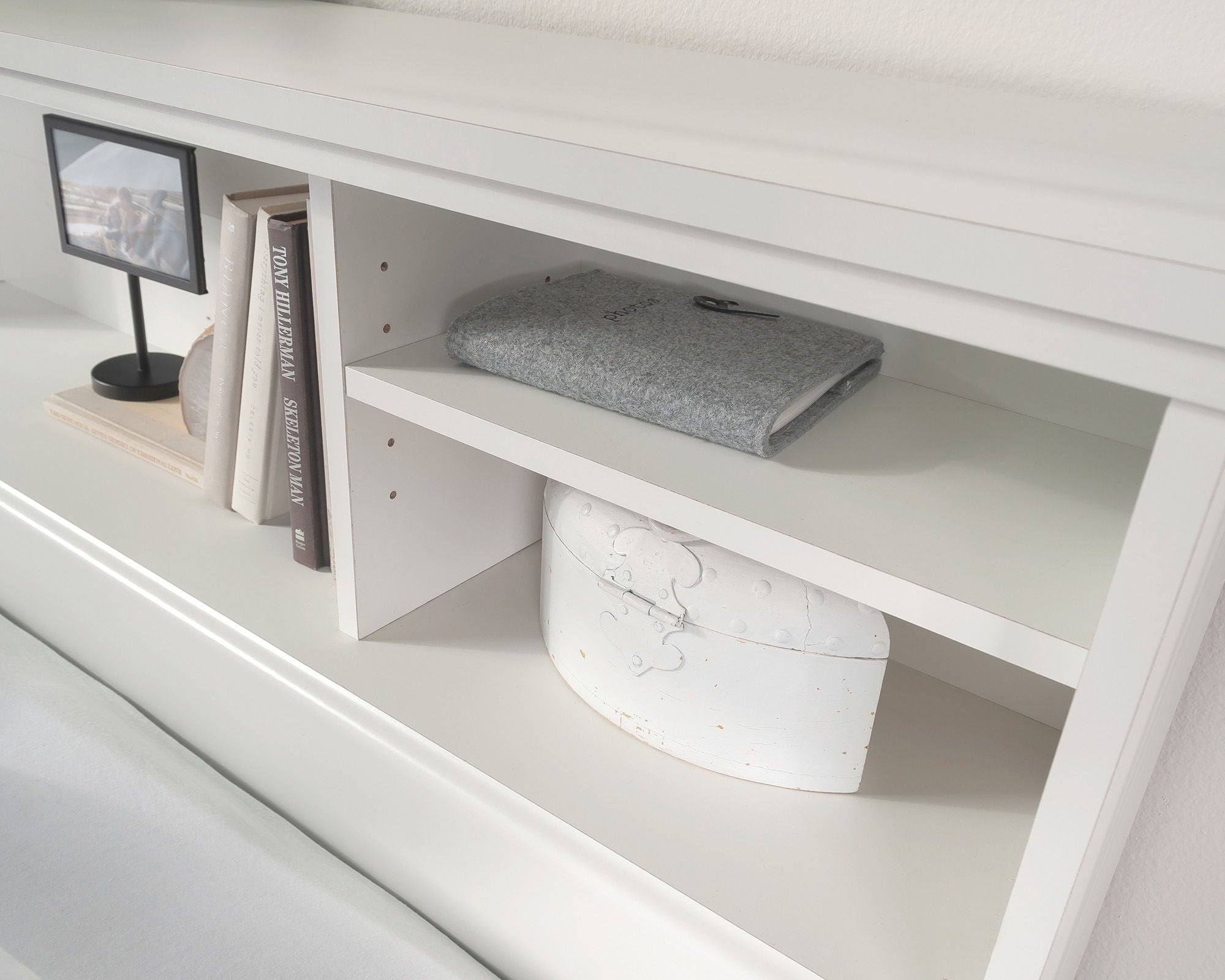 Full/Queen Bookcase Headboard in White
