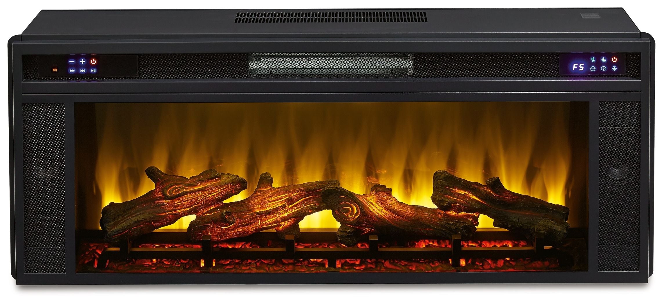 Ashley Furniture Entertainment - Black - Fireplace Insert - Rectangular | Meri Furniture