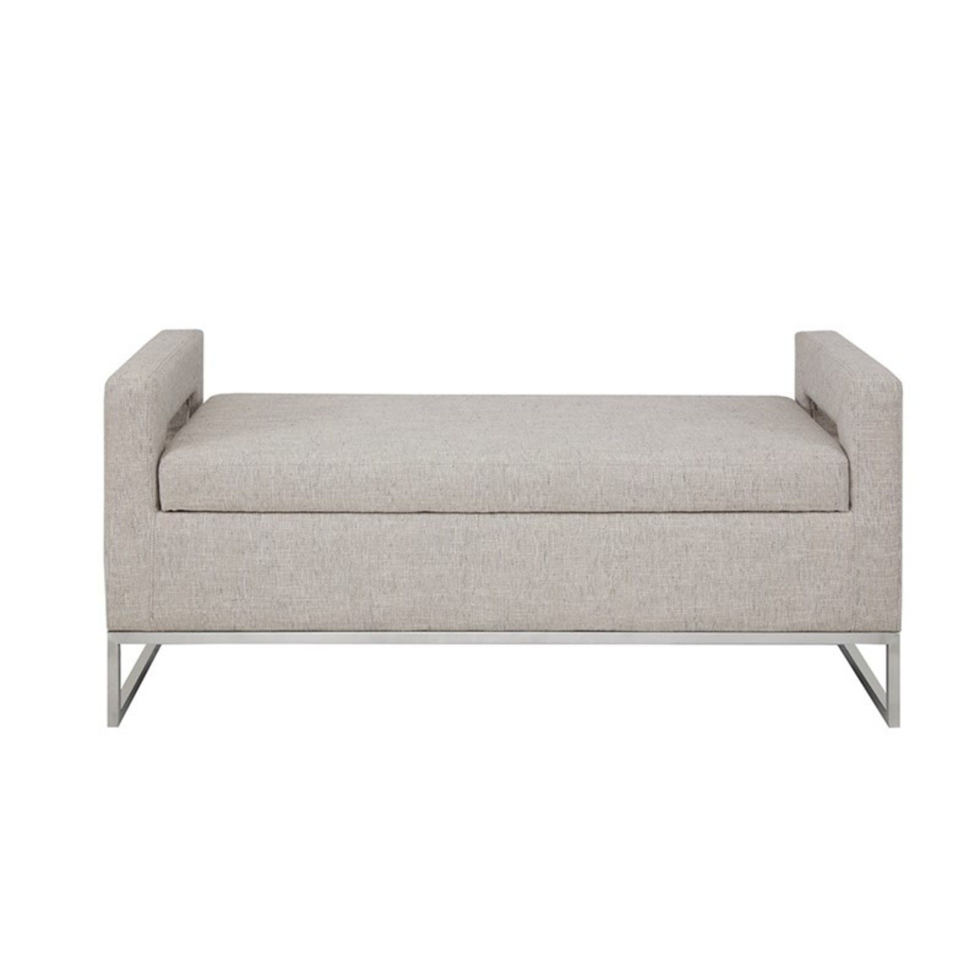 Crawford - Soft Close Storage Bench With Open Sides - Gray
