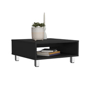 Coffee Table 1 Shelf, 4 Legs - Black