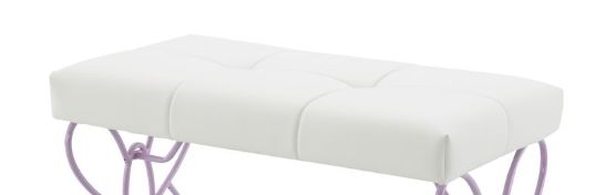 Priya II - Synthetic Leather Purple Bench - Purple / White