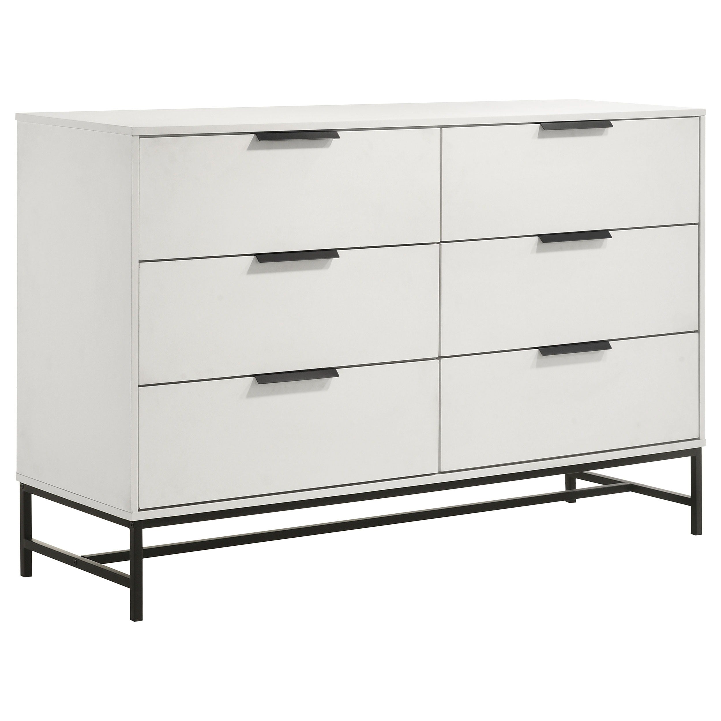 Coaster Fine Furniture Sonora - 6-Drawer Bedroom Dresser - White | Meri Furniture