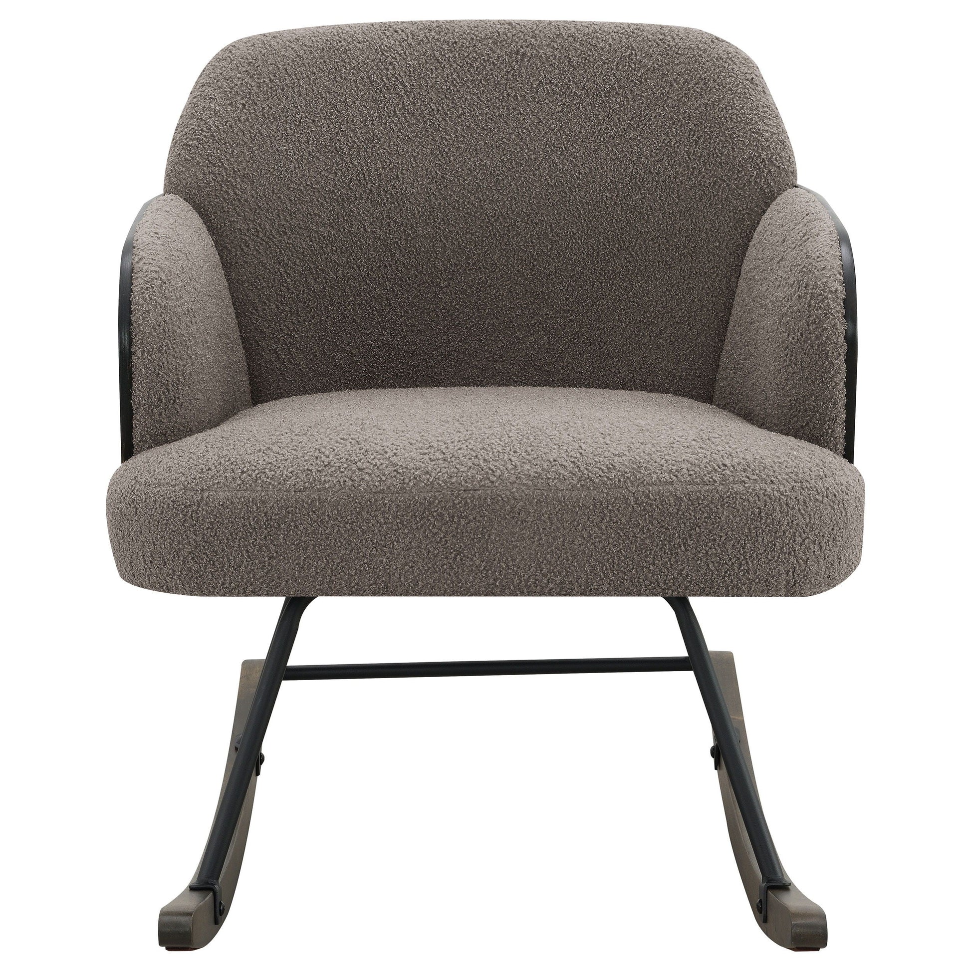 Coaster Fine Furniture Paige - Boucle Upholstered Mid Back Rocking Chair | Meri Furniture