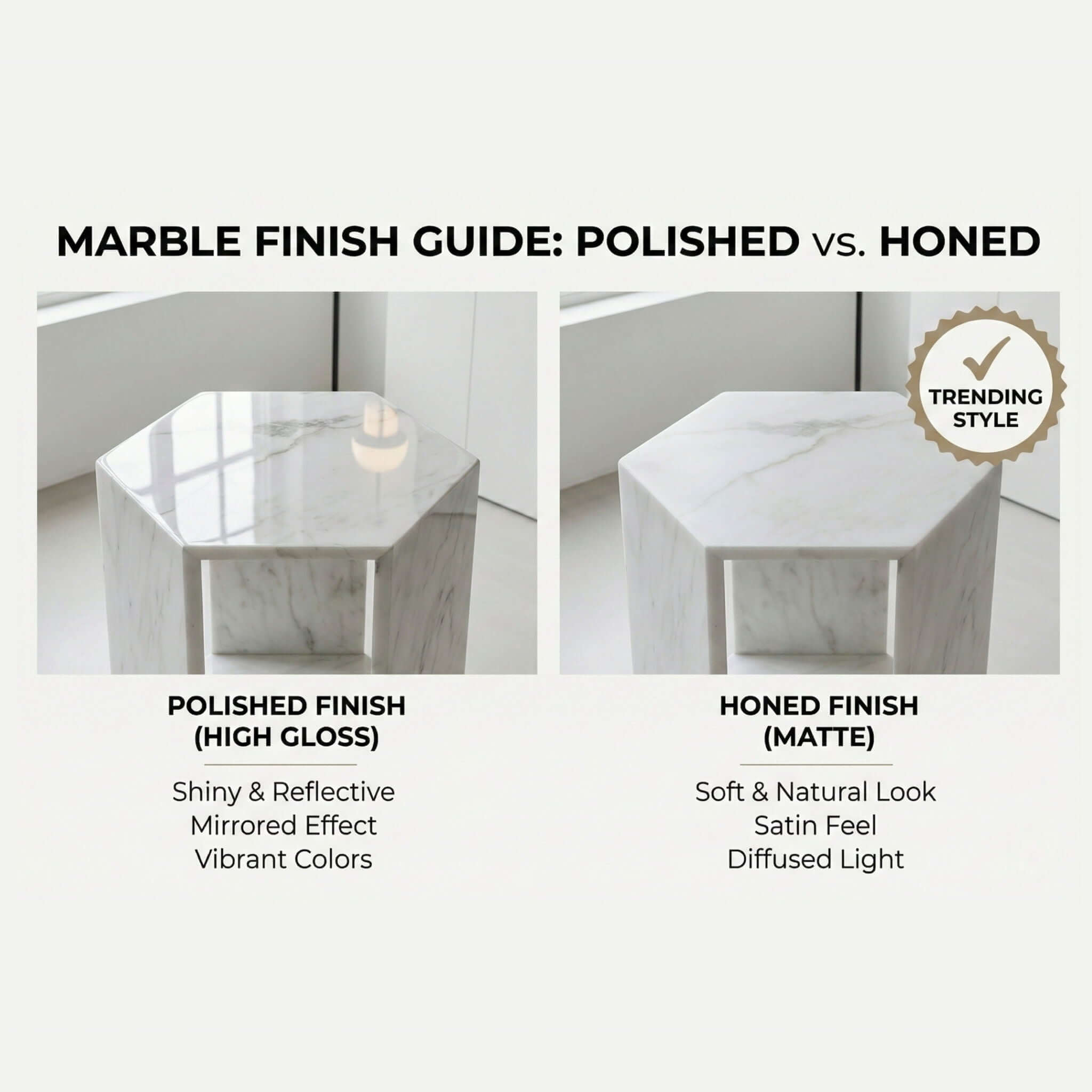 Modern Minimalist Hexagon Side Table