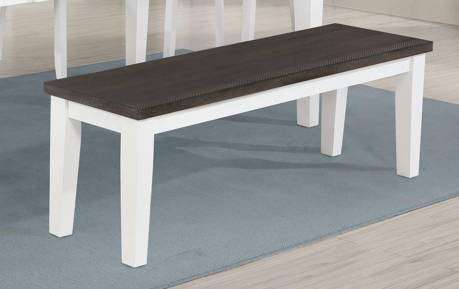 Coaster Fine Furniture Kingman - Wood Dining Bench - Distressed White | Meri Furniture