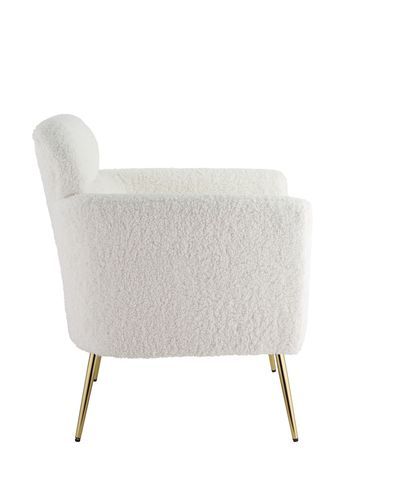 ACME Connock - Accent Chair - White | Meri Furniture