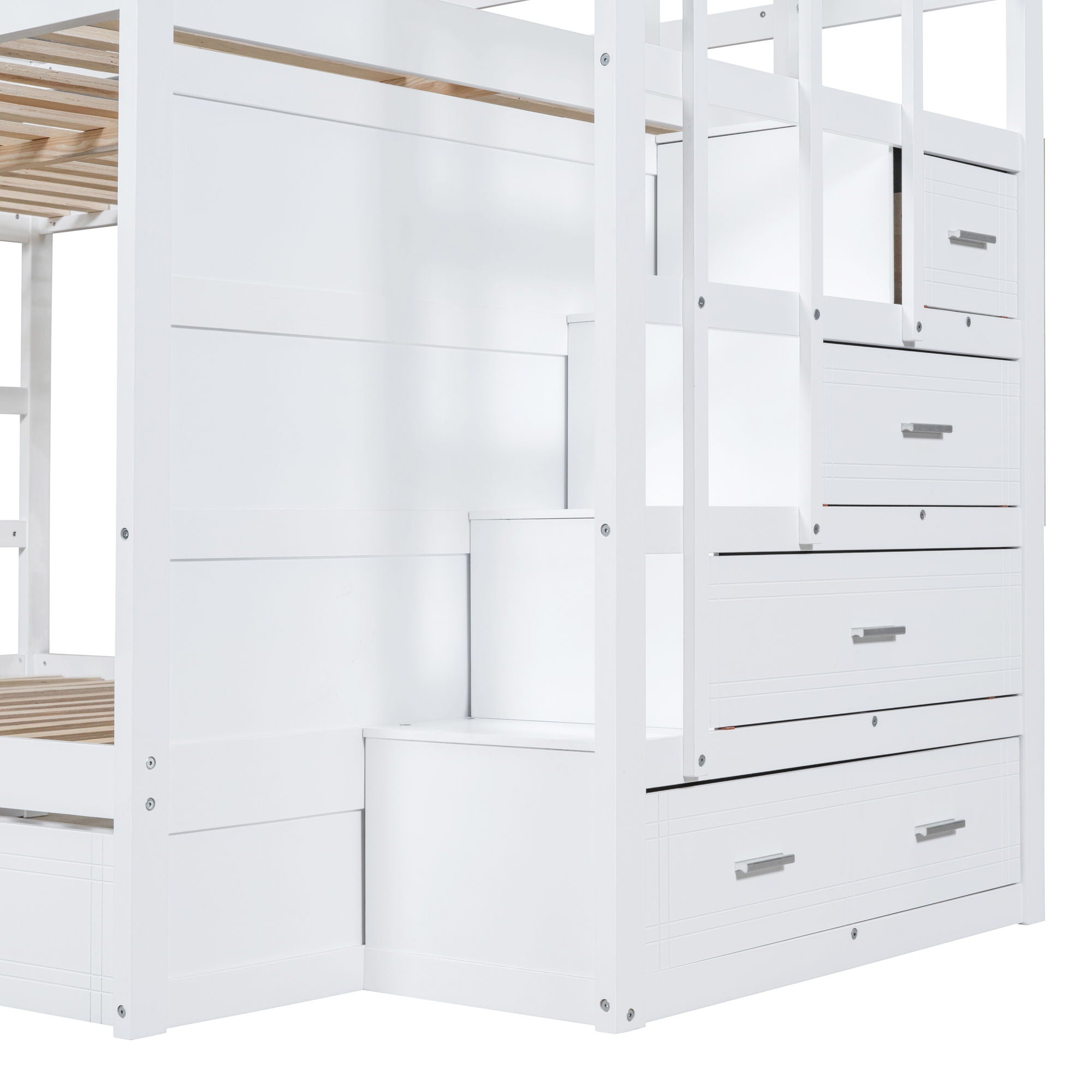 Bunk Bed With Twin Size Trundle And Staircase
