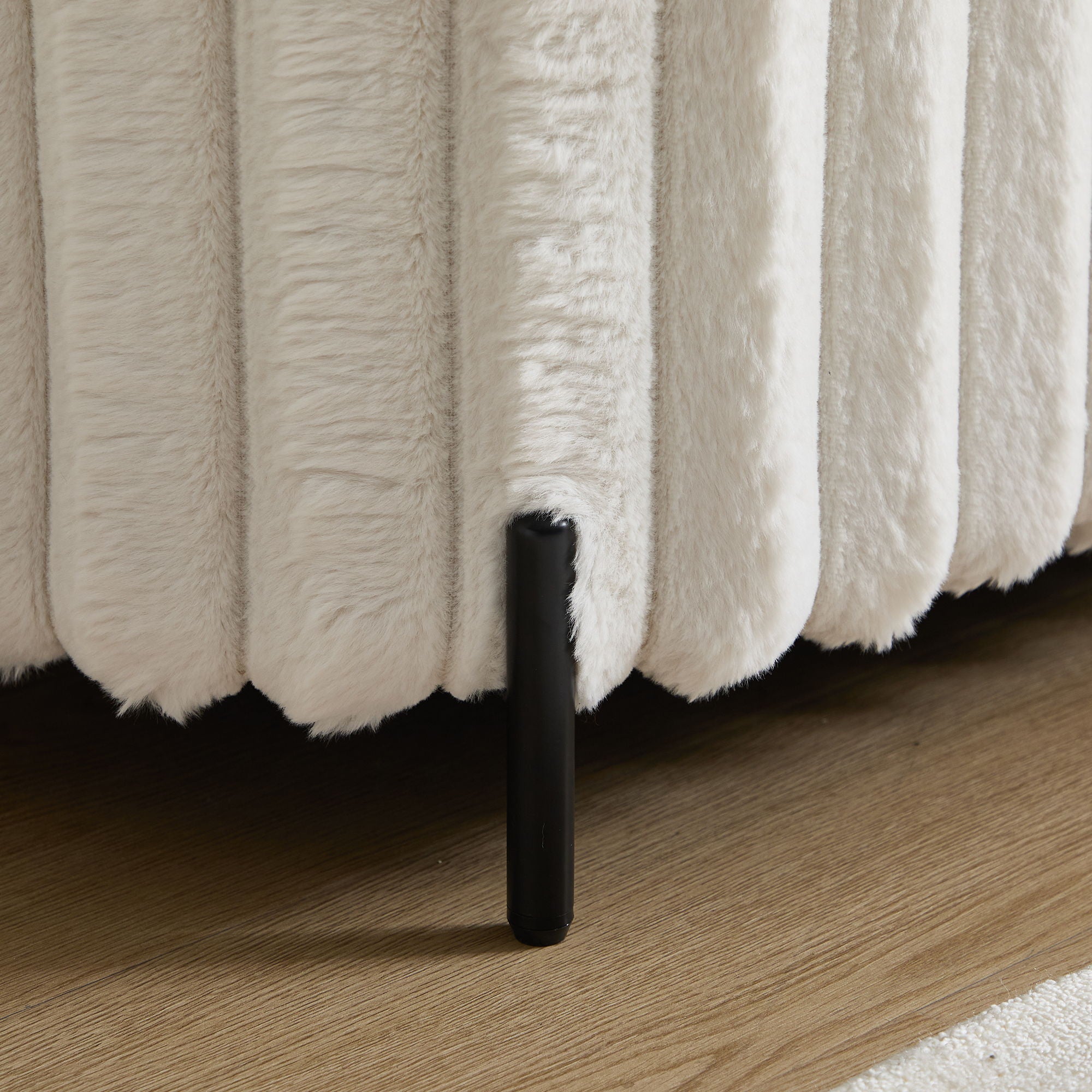 Flip Top Storage Bench With Metal Legs