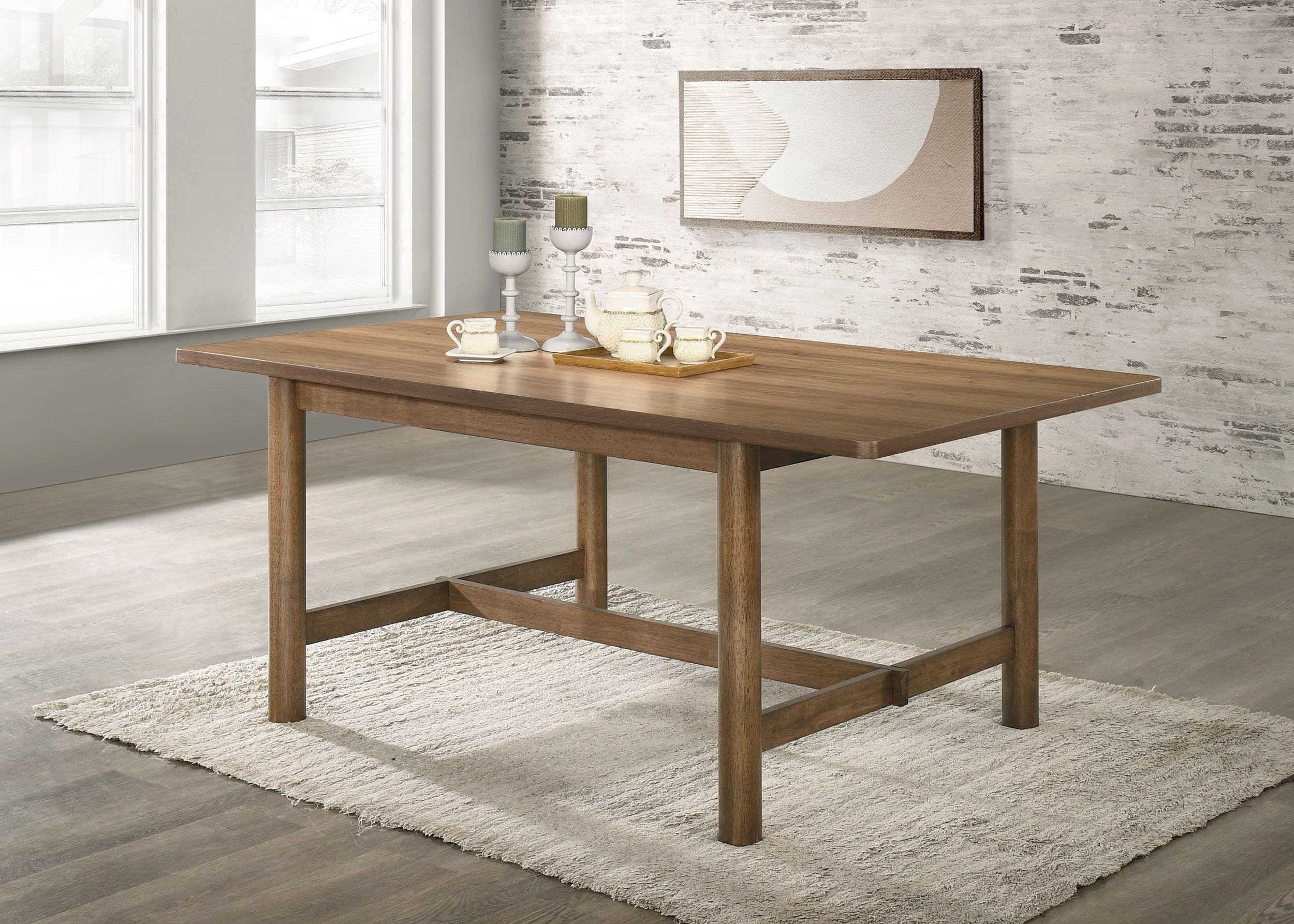 Coaster Fine Furniture Crestmore - Rectangular Wood Dining Table - Walnut | Meri Furniture