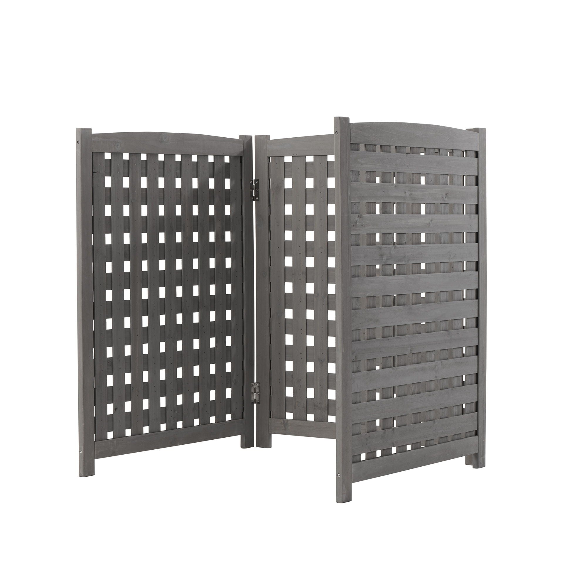 Air Conditioner Fence Screen Outside, Cedar Privacy Fence 3 Panels To Hide Ac & Trash Enclosure