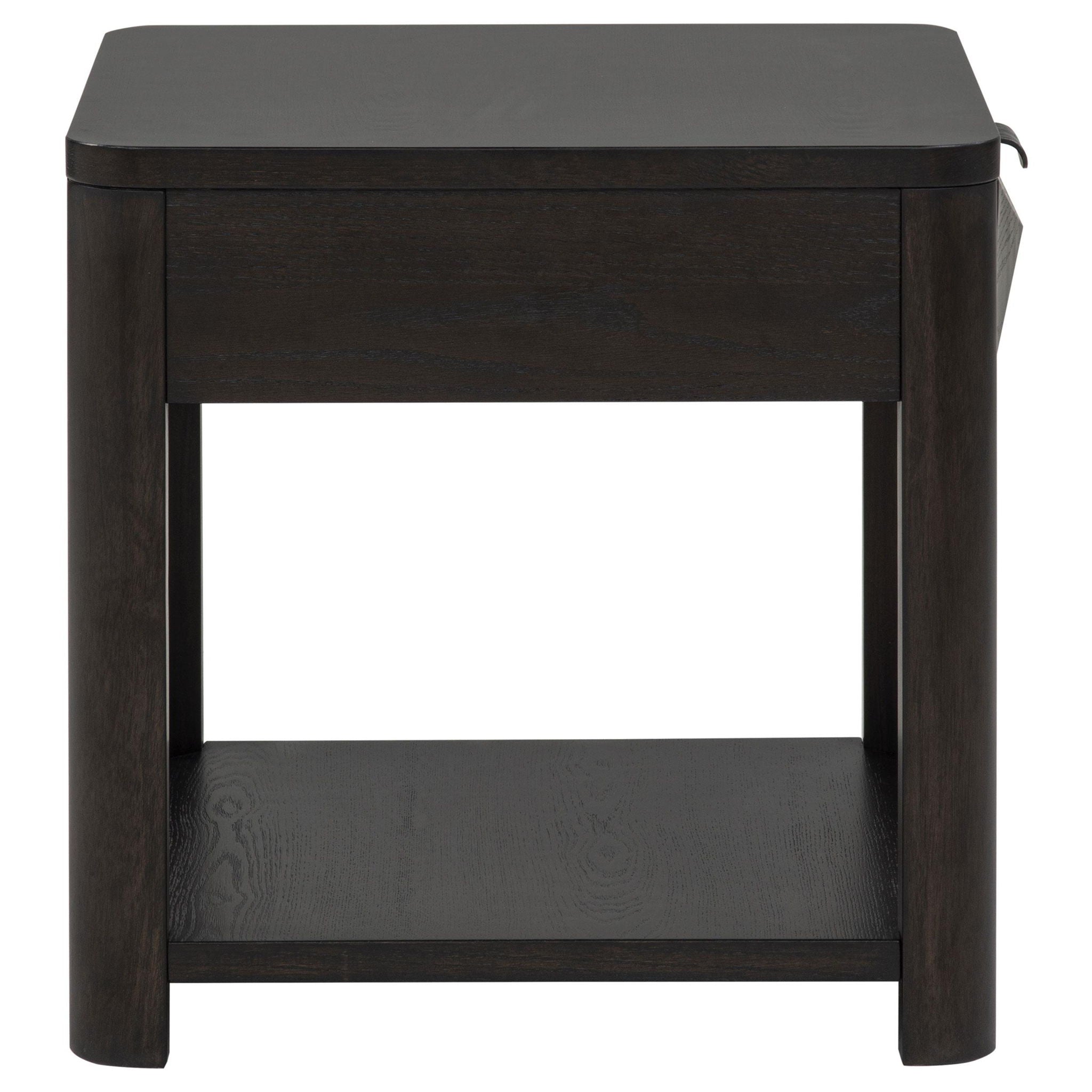 Marcelo Wood End Table with Drawer and Shelf Coffee