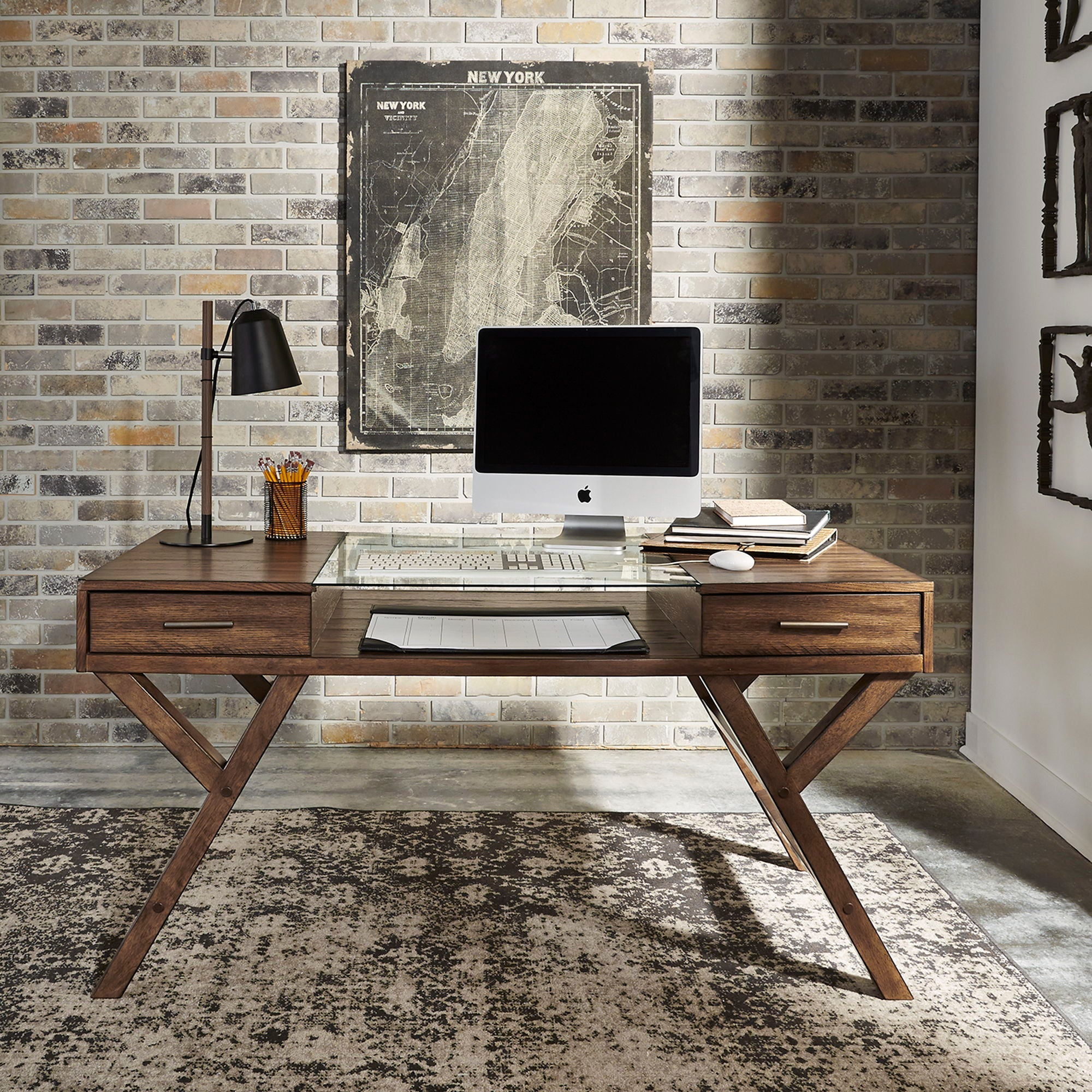 Liberty Furniture Lennox - Writing Desk - Dark Brown | Meri Furniture