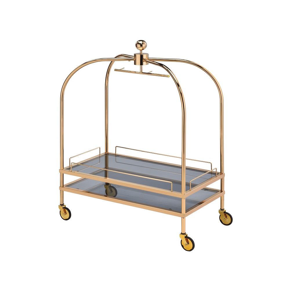 ACME Bryna - Serving Cart - Gold | Meri Furniture