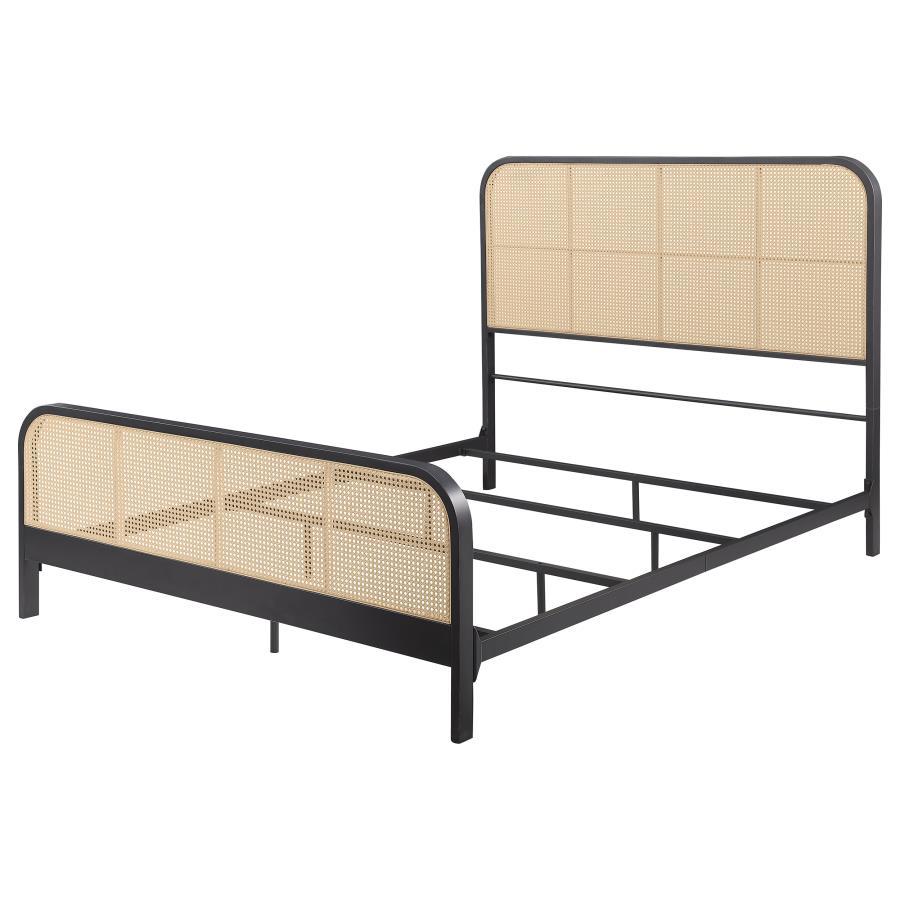 Coaster Fine Furniture Lanewood - Open Cane Rattan Metal Bed | Meri Furniture