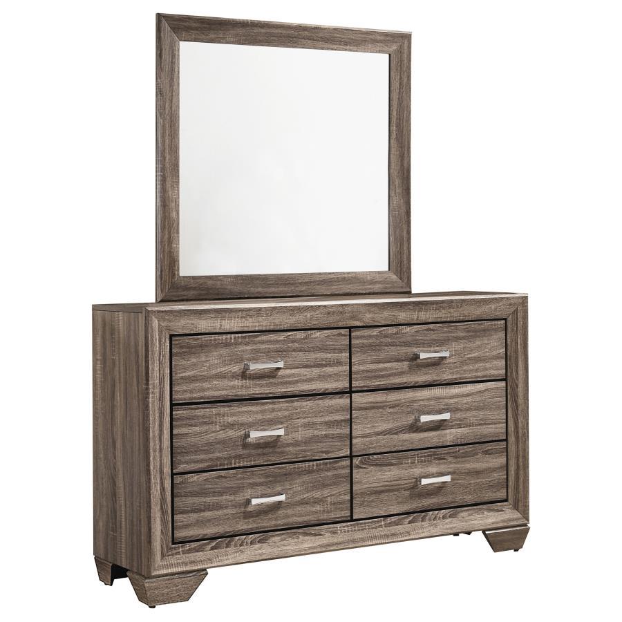 Coaster Fine Furniture Kauffman - 6-Drawer Dresser with Mirror | Meri Furniture