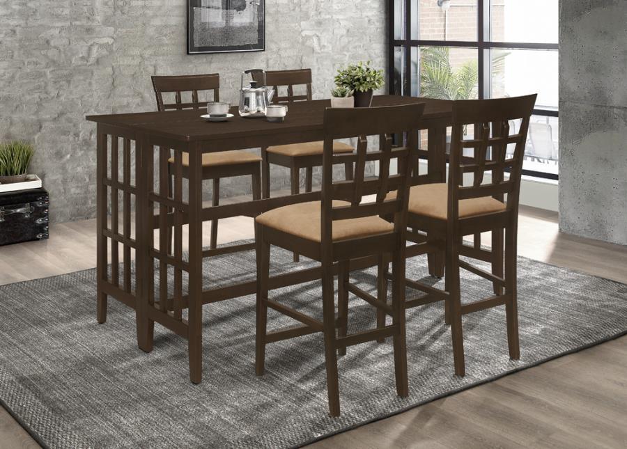 Coaster Fine Furniture Gabriel - Lattice Back Counter Chair (Set of 2) - Cappuccino | Meri Furniture