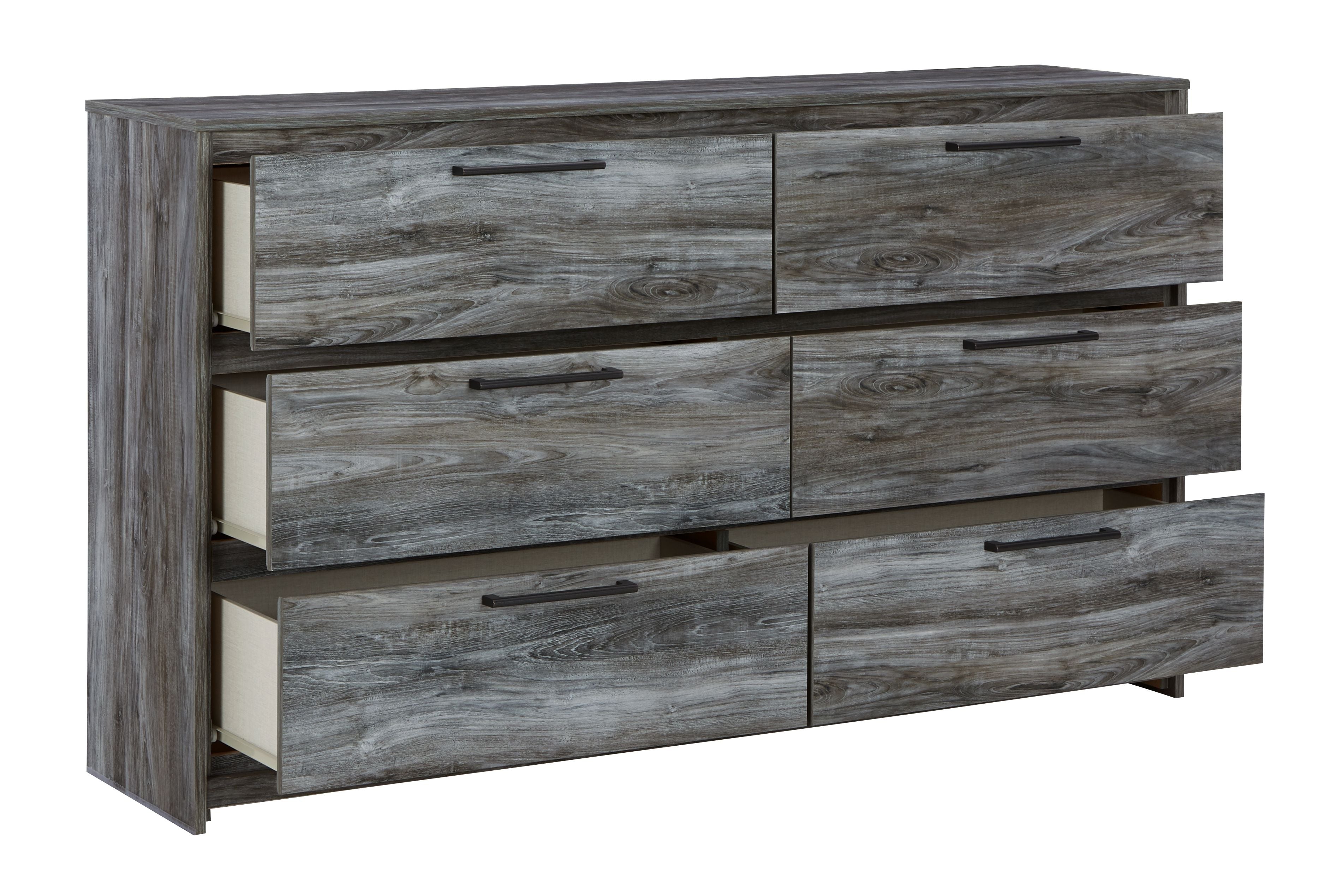 Ashley Furniture Baystorm - Gray - Six Smooth Drawer Dresser | Meri Furniture