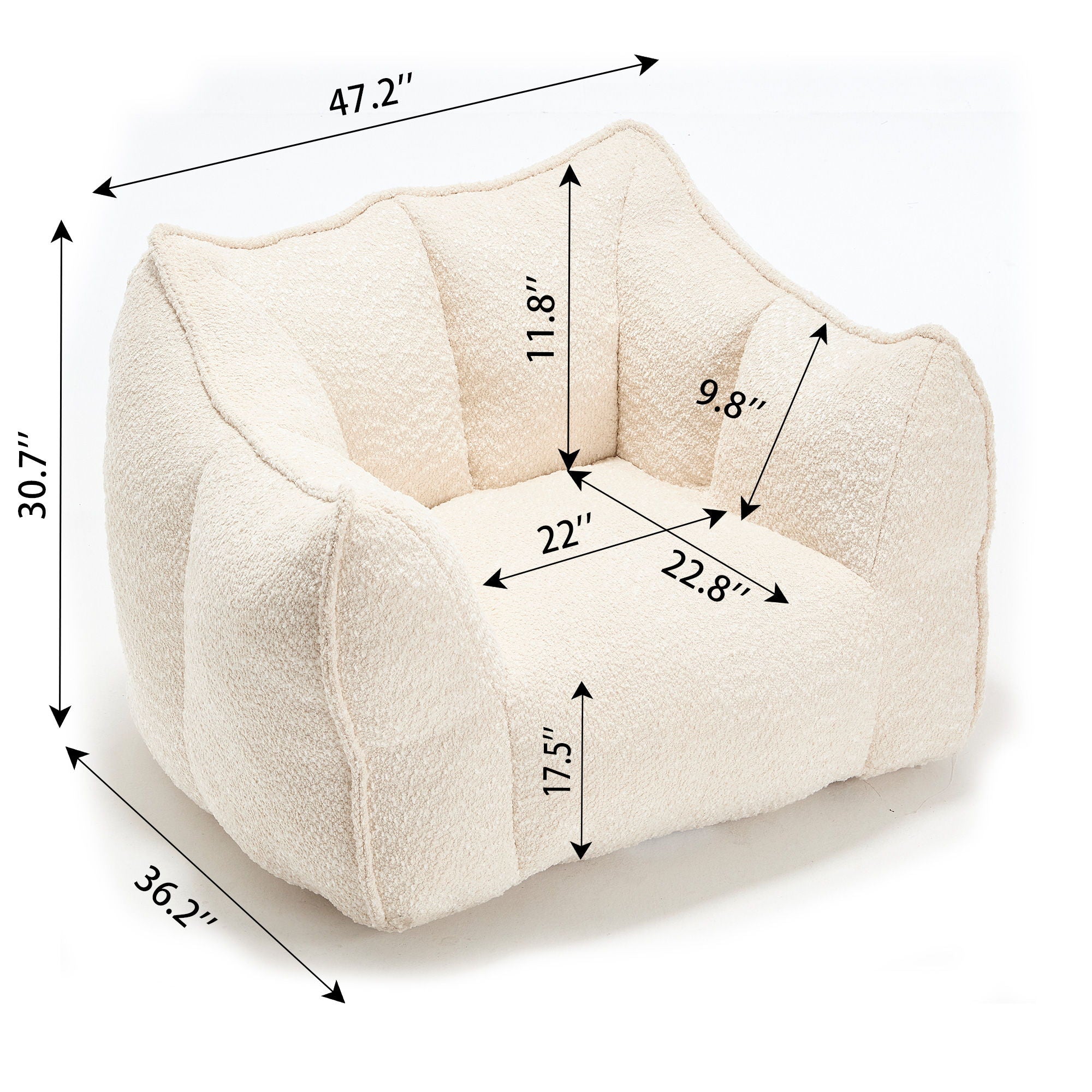 Comfortable Chenille Sofa Chairs With Highly Resilient Foam For Living Rooms And Bedrooms