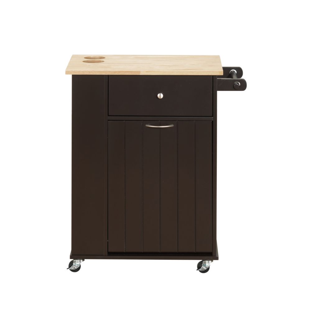 ACME Zina - Kitchen Cart - Natural & Wenge | Meri Furniture
