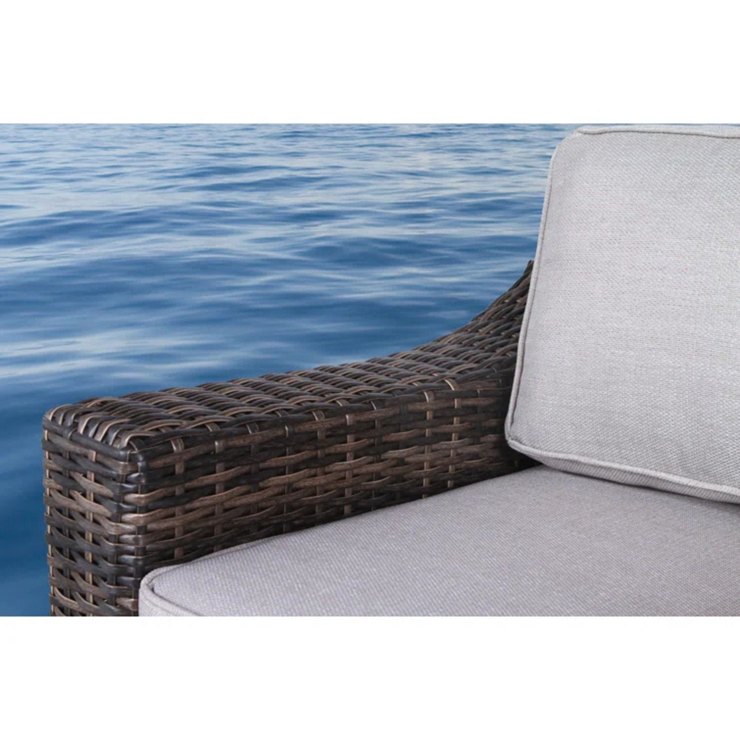 Chic Wide Outdoor Loveseat With Cushions