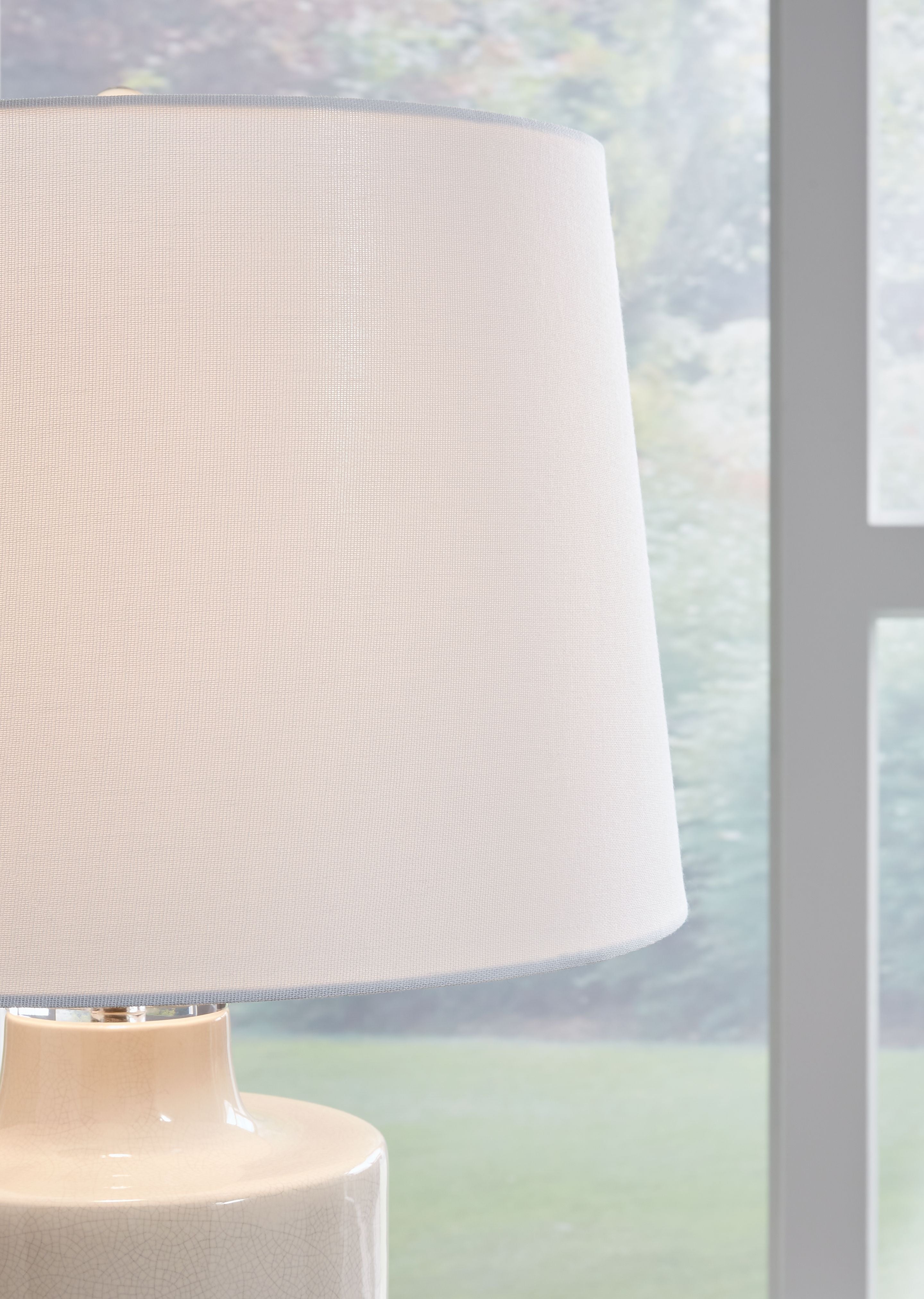 Ashley Furniture Cylener - Off White - Ceramic Table Lamp | Meri Furniture
