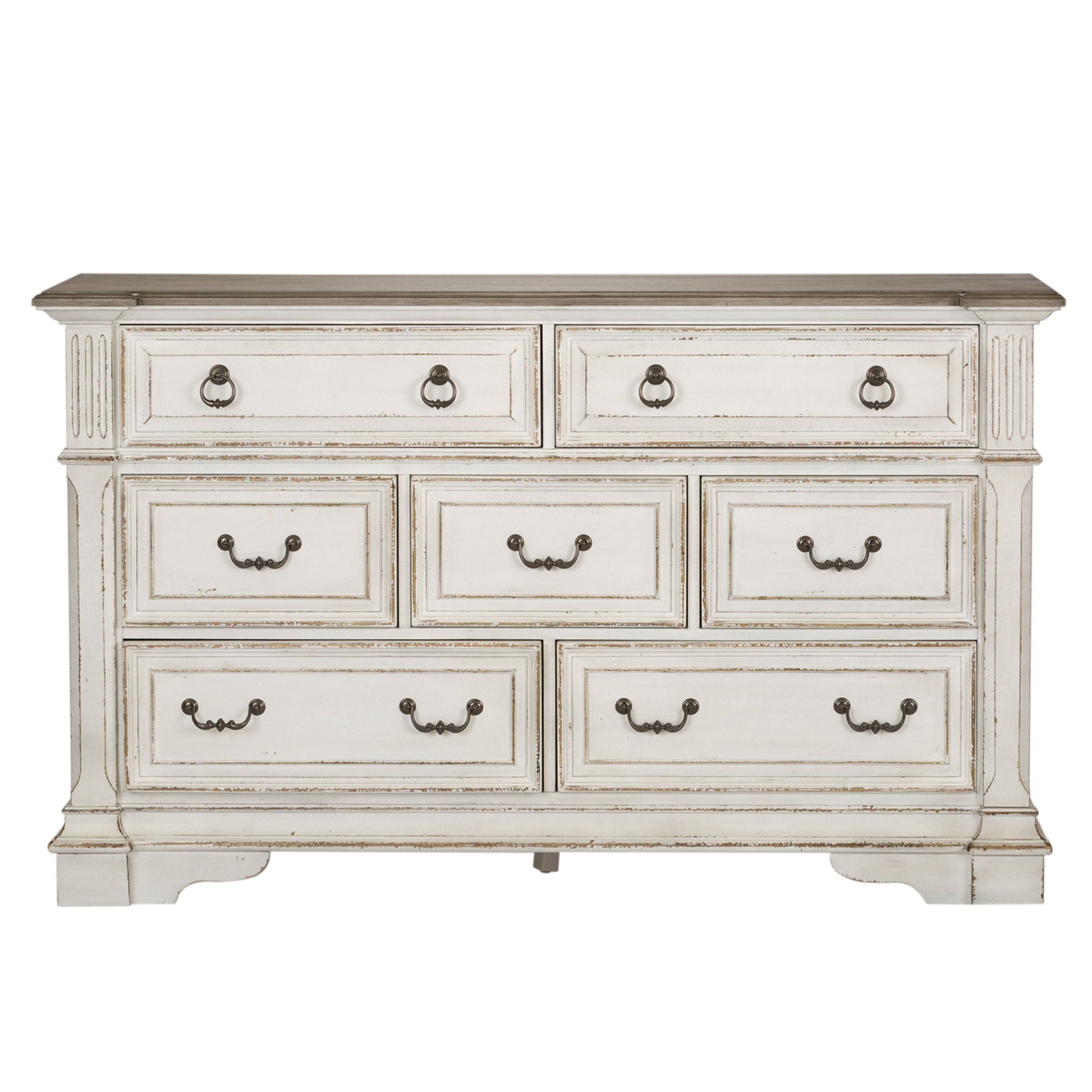 Liberty Furniture Abbey Park - 7 Drawer Dresser - White | Meri Furniture