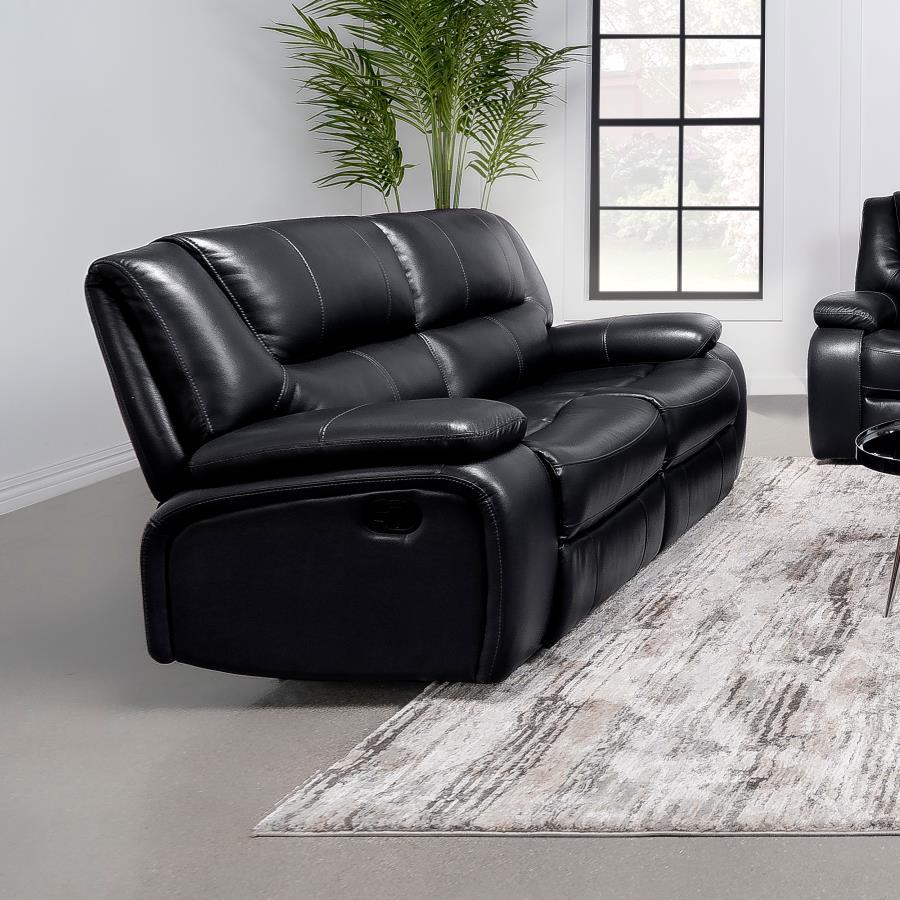 Coaster Fine Furniture Camila - Upholstered Motion Reclining Loveseat | Meri Furniture