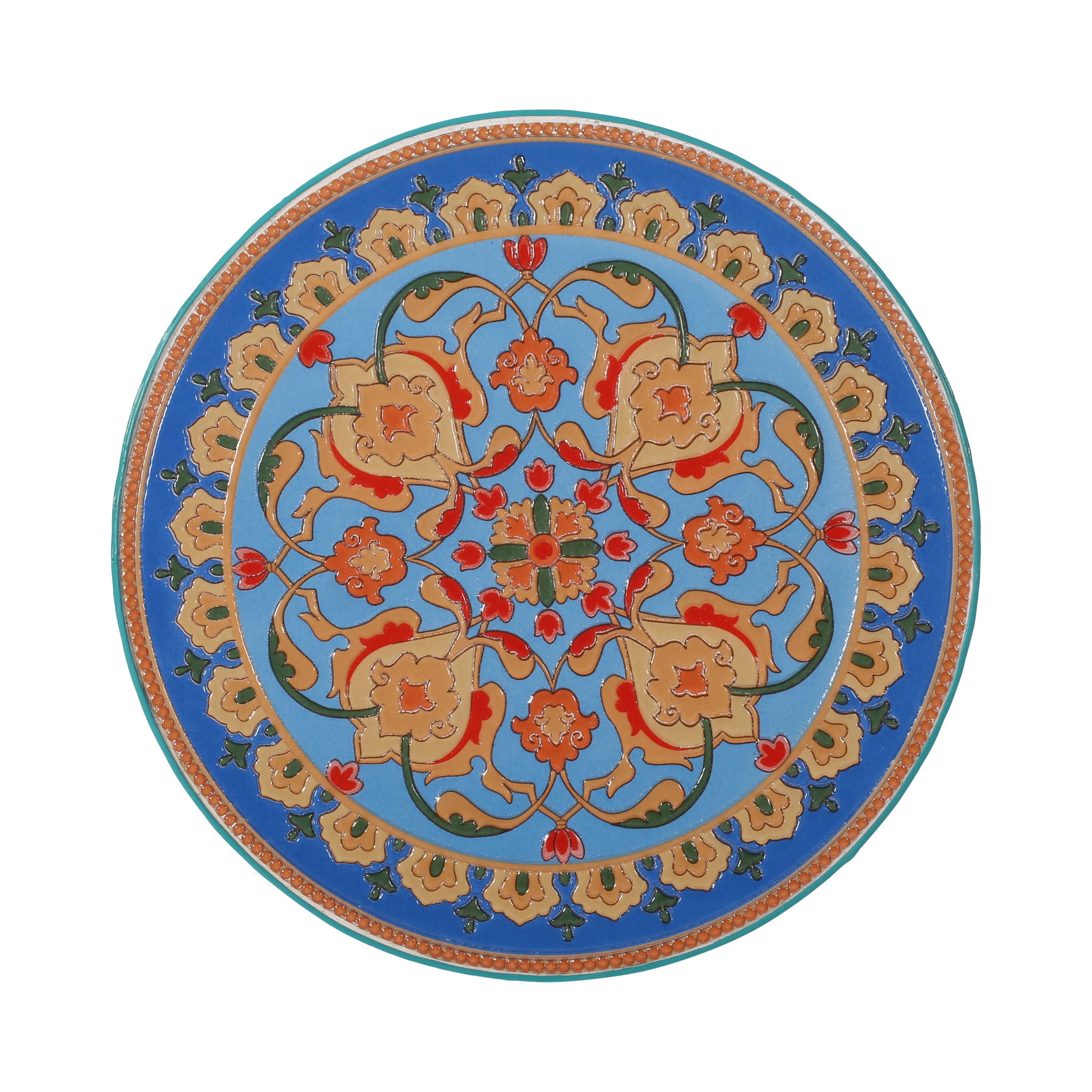 Airy - Outdoor Side Table With Lace Cut Design And Metal Frame