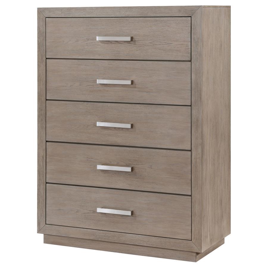 Coaster Fine Furniture Kenora - 5-Drawer Bedroom Chest - Barley Brown | Meri Furniture