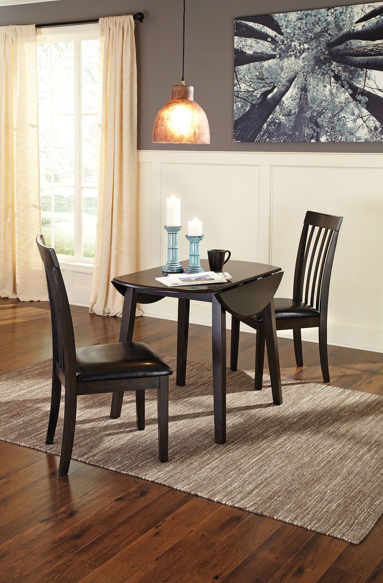 Signature Design by Ashley® Hammis - Round Dining Drop Leaf Table Set | Meri Furniture