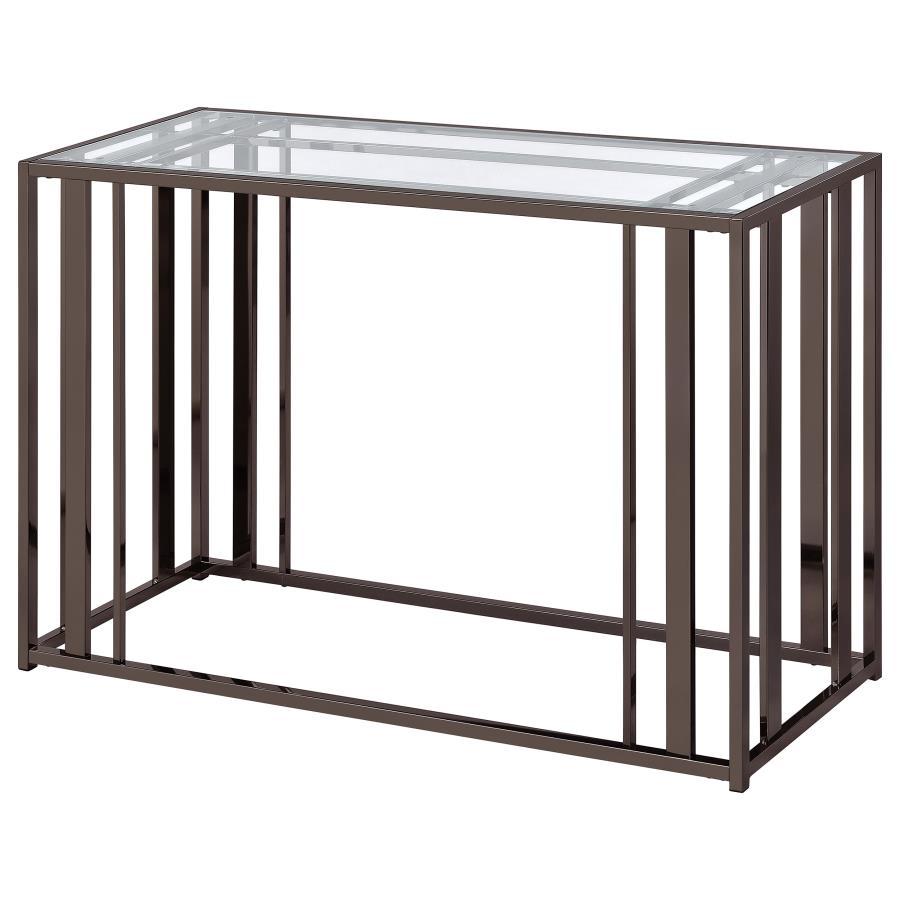 Coaster Fine Furniture Adri - Glass Top Entryway Sofa Console Table | Meri Furniture