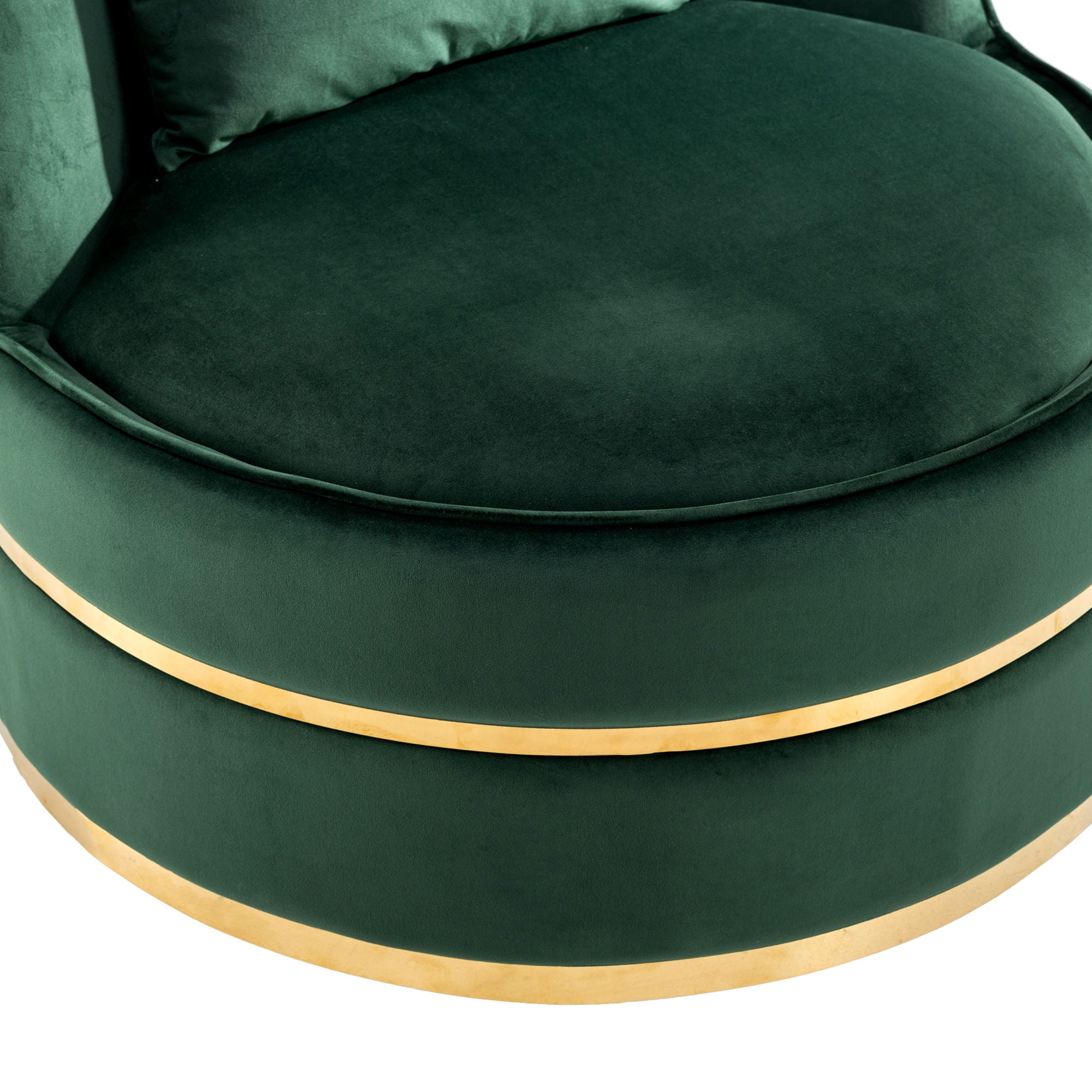 360 Degree Swivel Over Sized Upholstered Barrel Chair