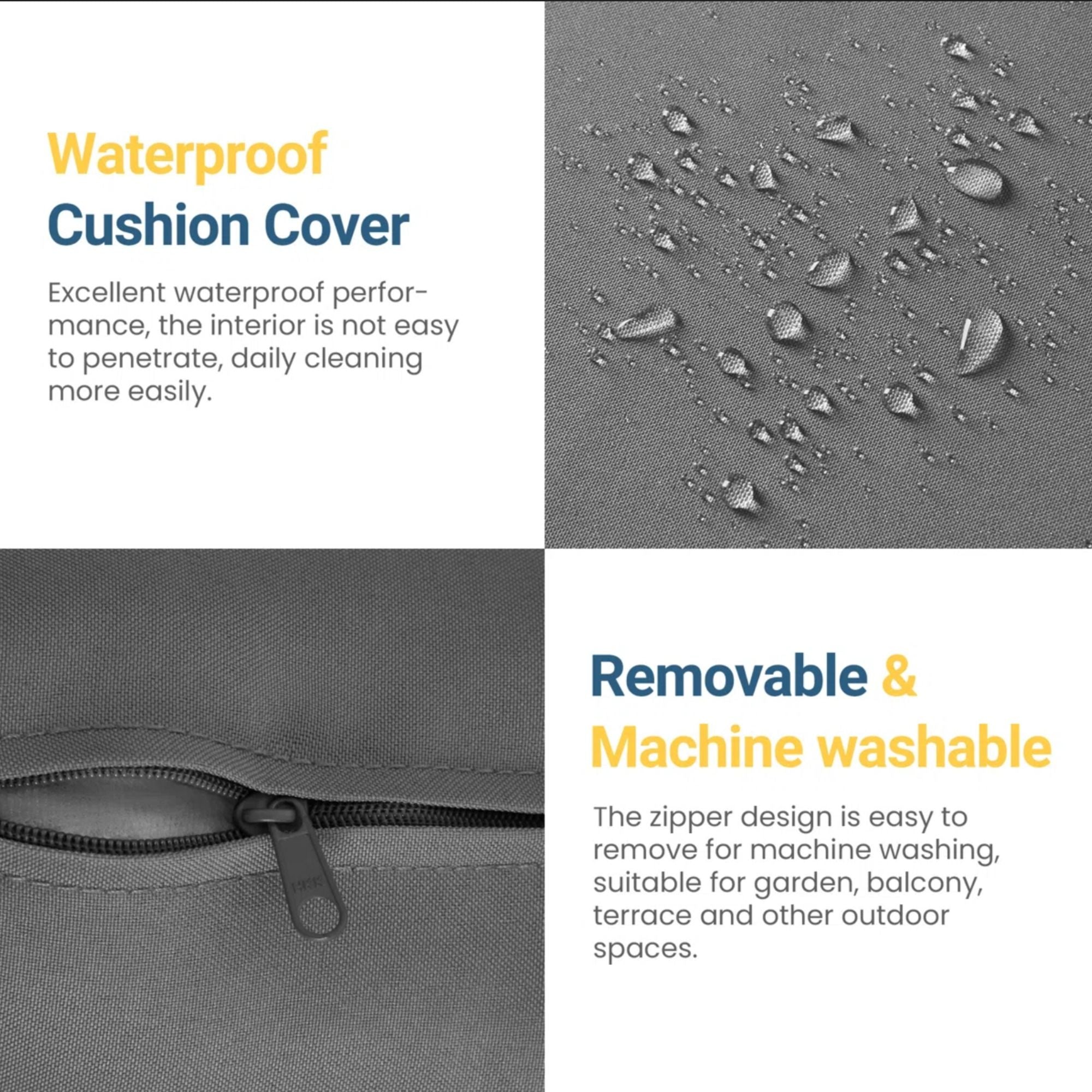 L-Shaped Patio Set With Cushions And Storage Table