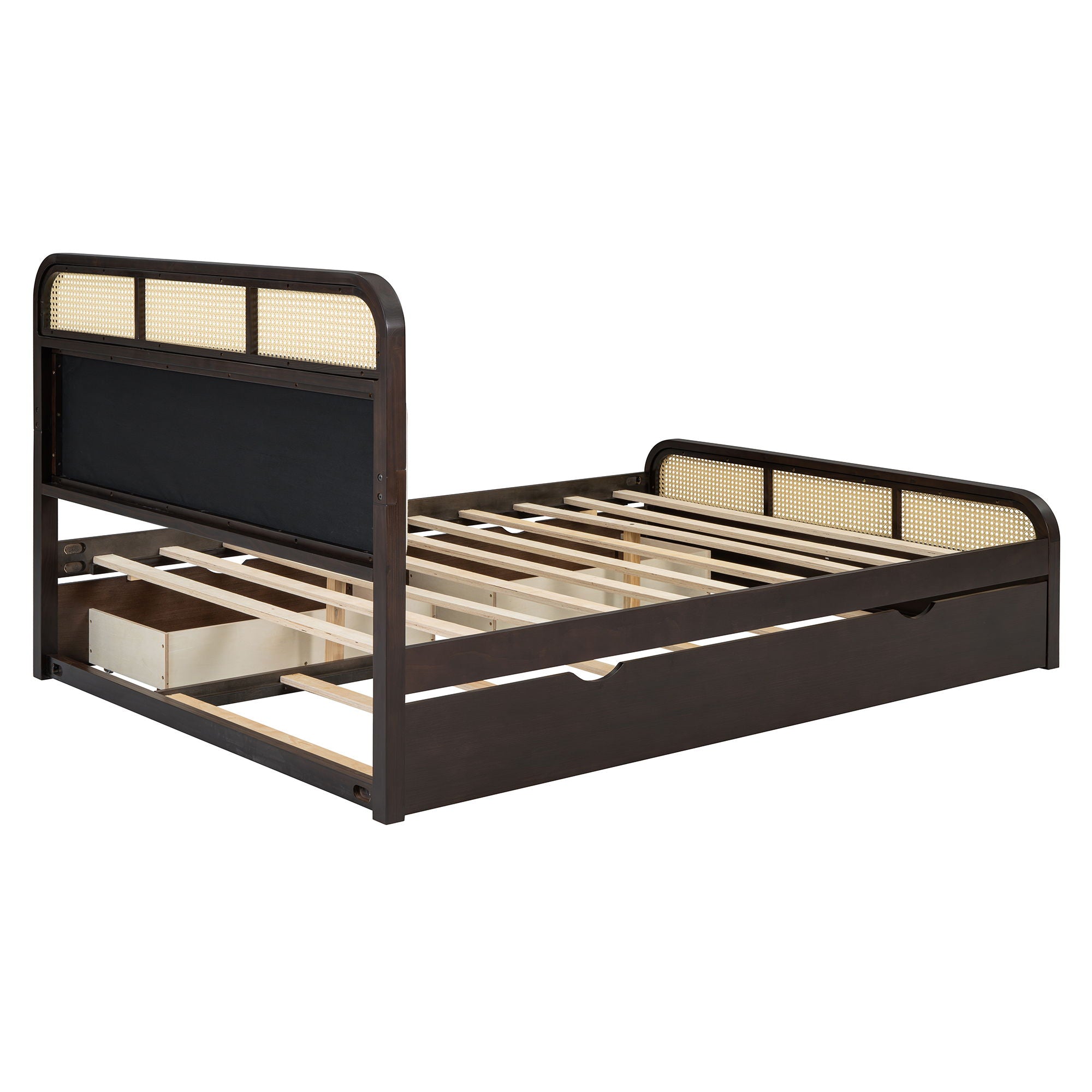 Platform Bed With Trundle And 2 Drawers