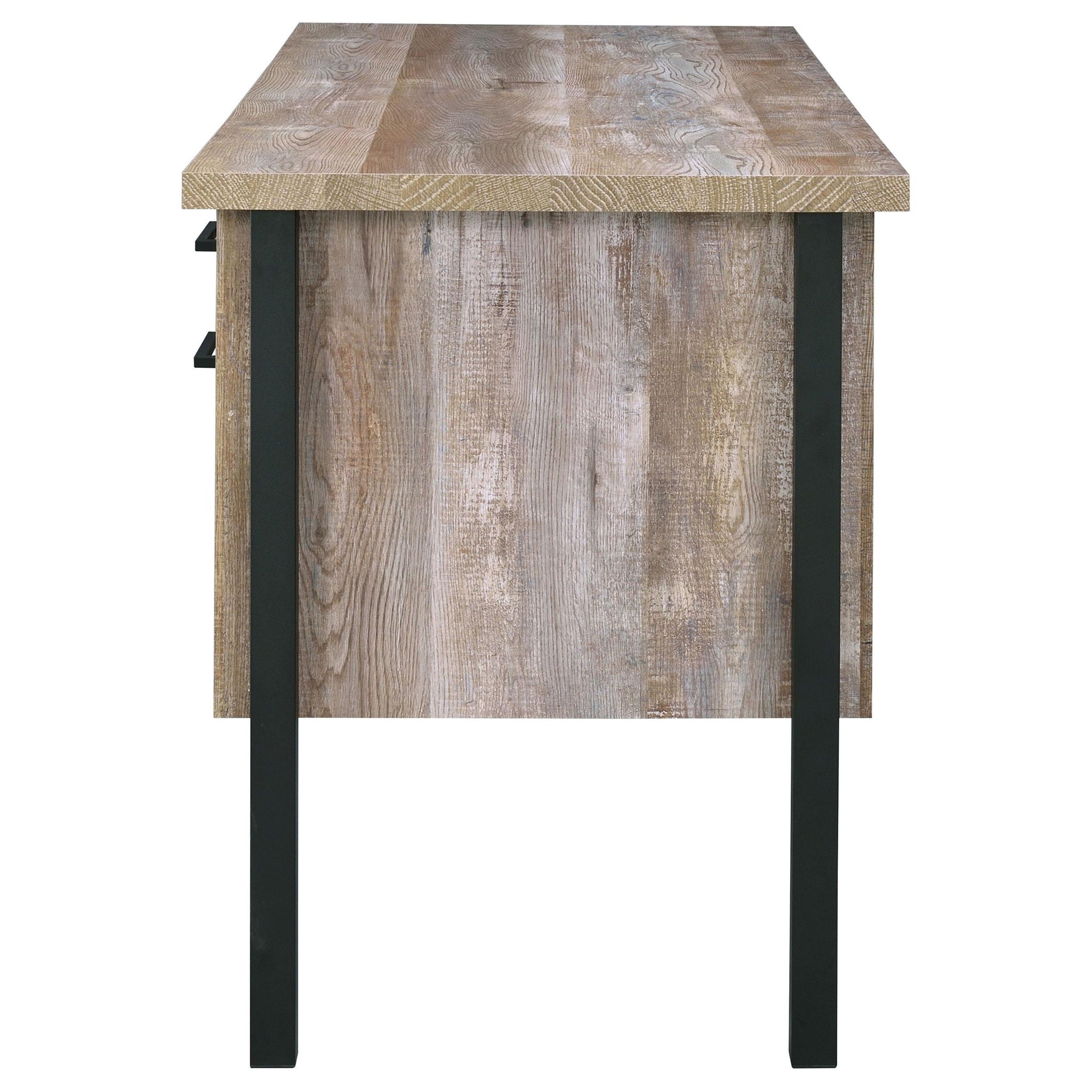 Samson 60-inch 4-drawer Office Computer Desk Weathered Oak