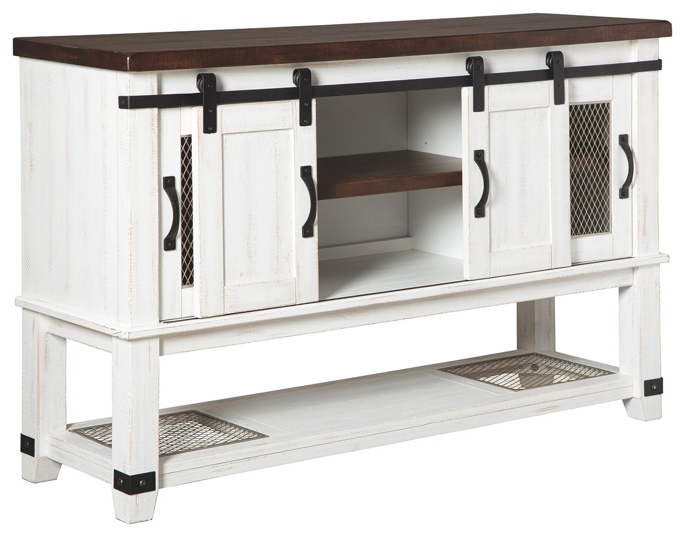 Signature Design by Ashley® Valebeck - White / Brown - Dining Room Server | Meri Furniture